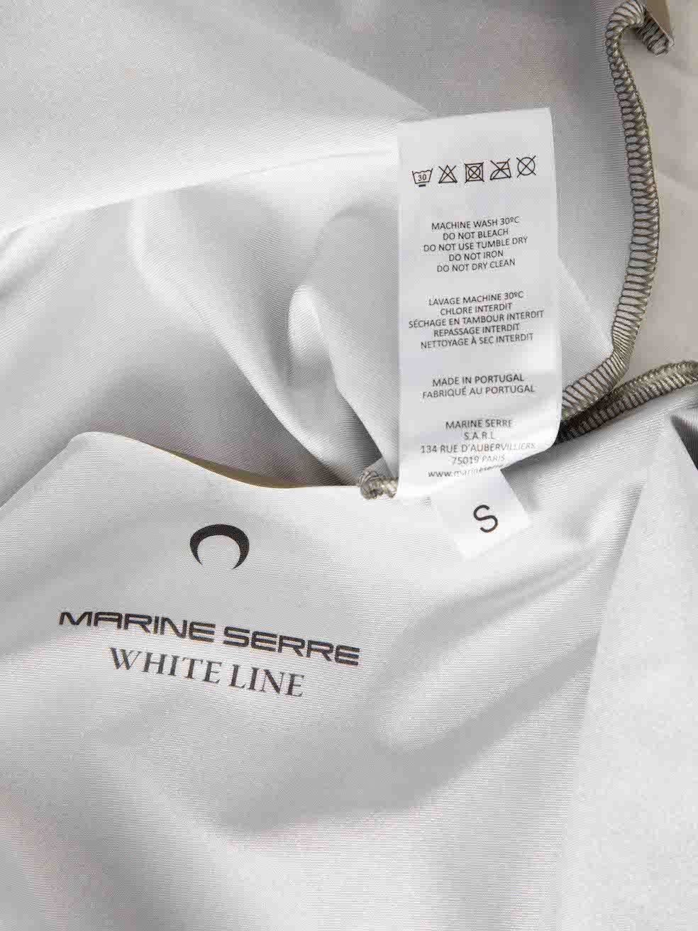 Marine Serre Khaki Borderline White Line Printed Top Size S / US 4 / IT 40 - 7 Thumbnail