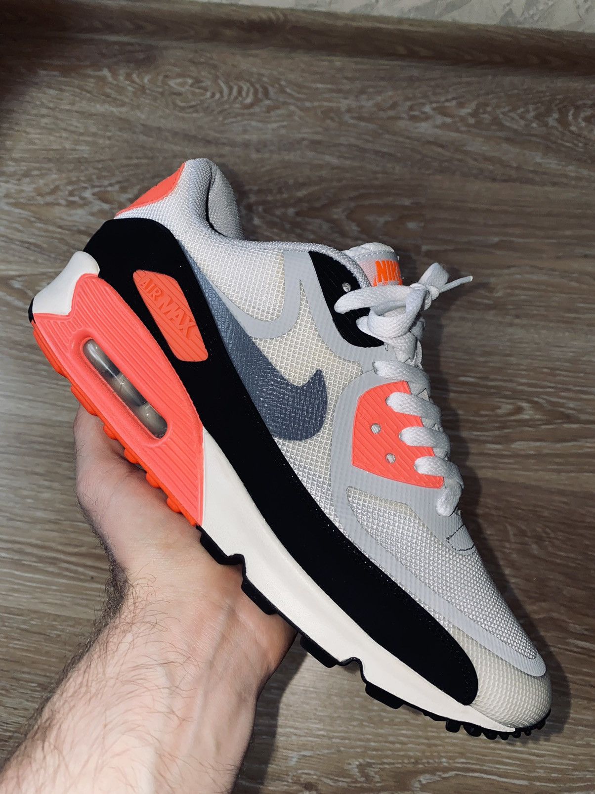 Nike × atmos NikeLab Air Max 90 Infrared Prm Tape 2014 Bw Fragment Parra Size US 10 / EU 43 - 4 Thumbnail