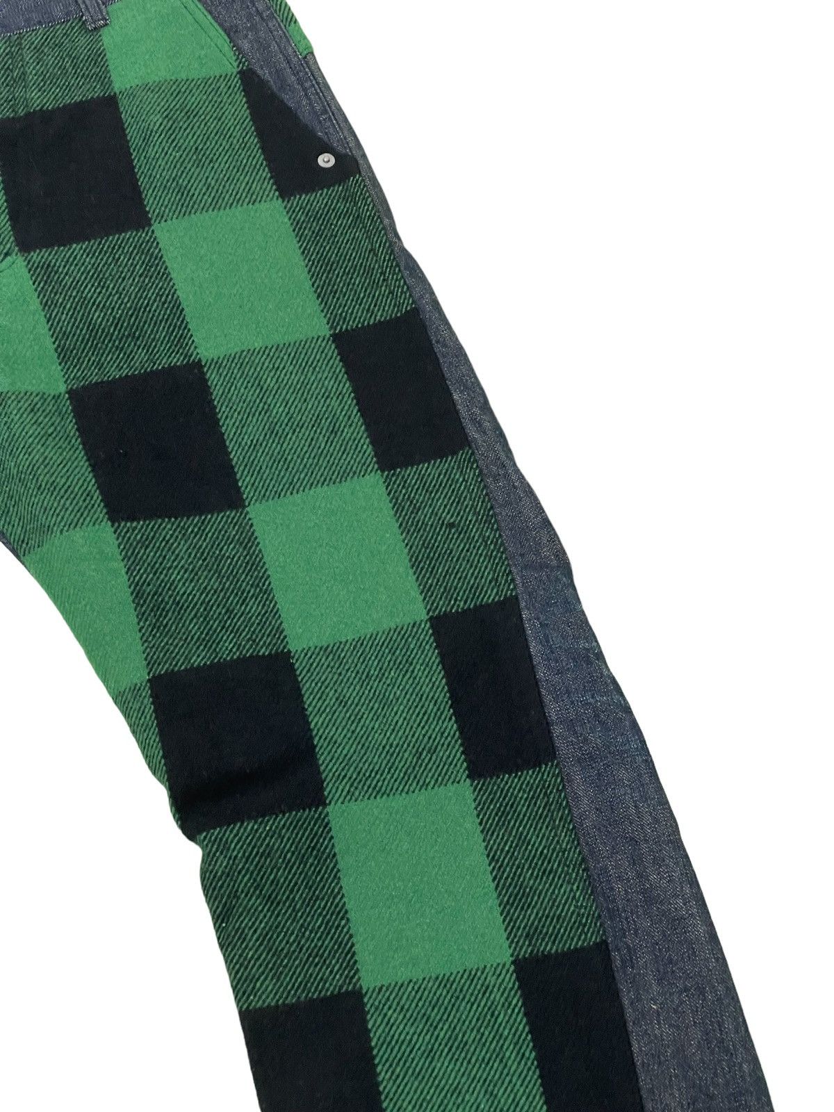 Japanese Brand Hybrid Wool Denim Earth Music Plaid Regular 3🟦7 Size US 29 - 17 Thumbnail