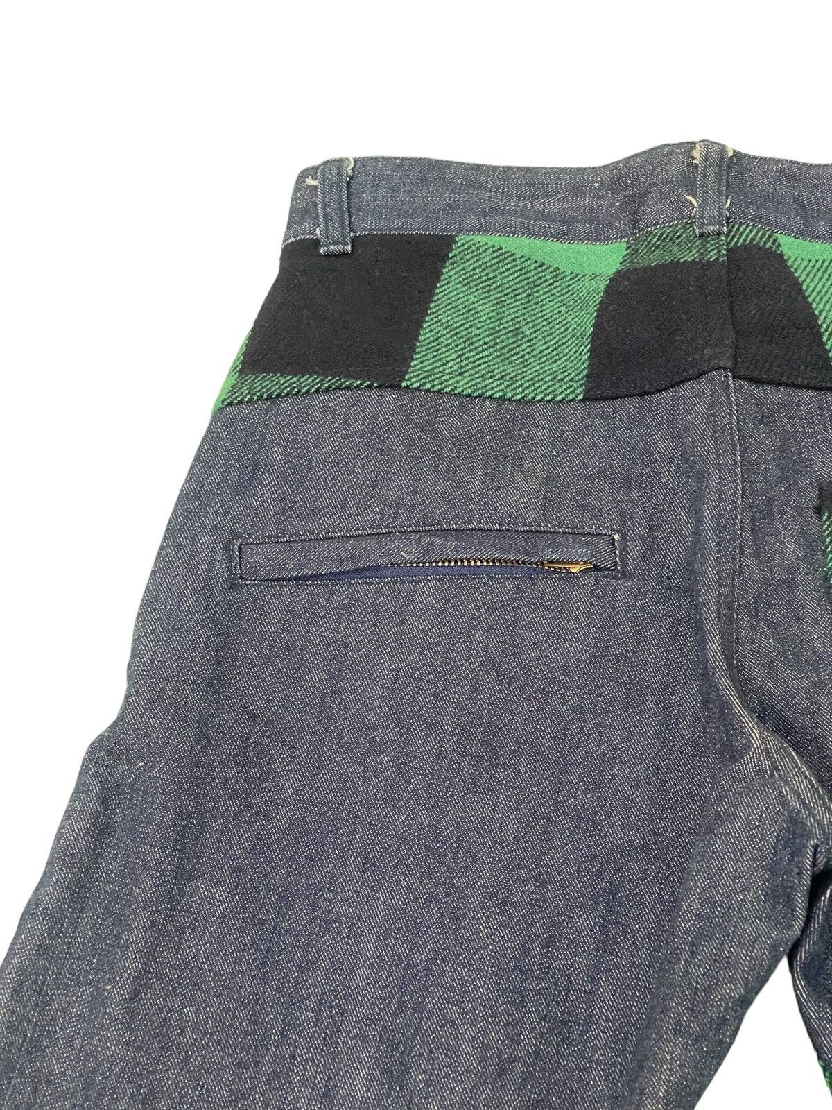 Japanese Brand Hybrid Wool Denim Earth Music Plaid Regular 3🟦7 Size US 29 - 8 Thumbnail