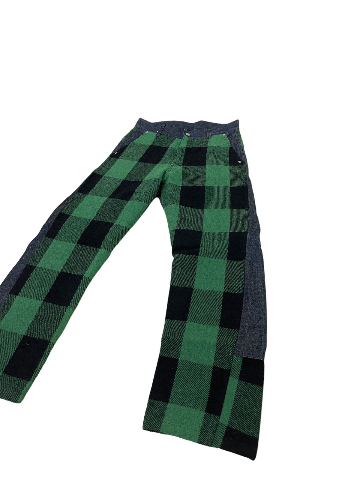 Japanese Brand Hybrid Wool Denim Earth Music Plaid Regular 3🟦7 Size US 29 - 13 Thumbnail