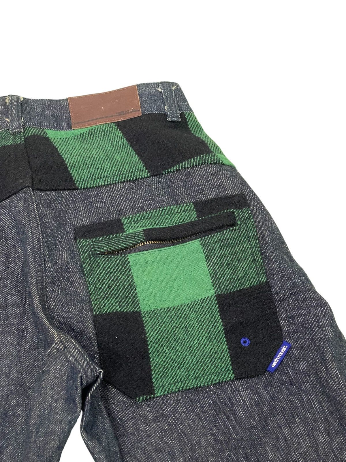 Japanese Brand Hybrid Wool Denim Earth Music Plaid Regular 3🟦7 Size US 29 - 9 Thumbnail