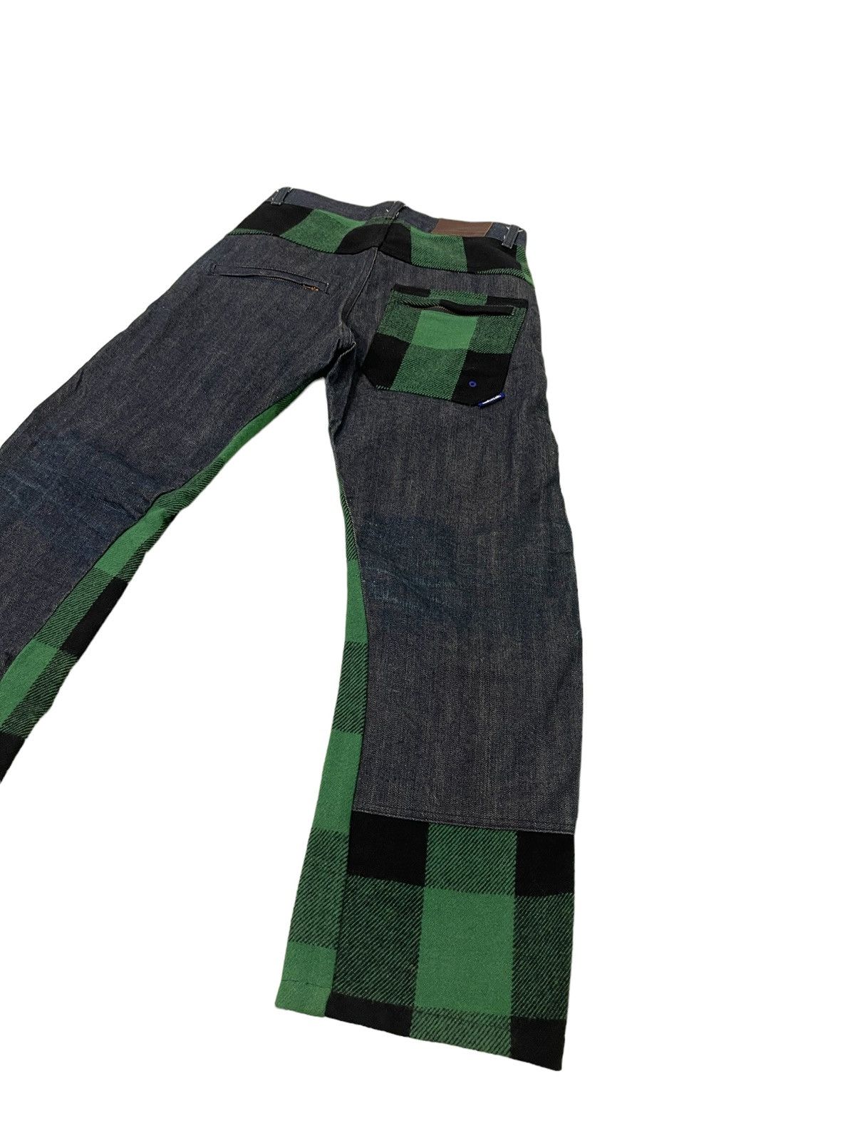 Japanese Brand Hybrid Wool Denim Earth Music Plaid Regular 3🟦7 Size US 29 - 3 Thumbnail