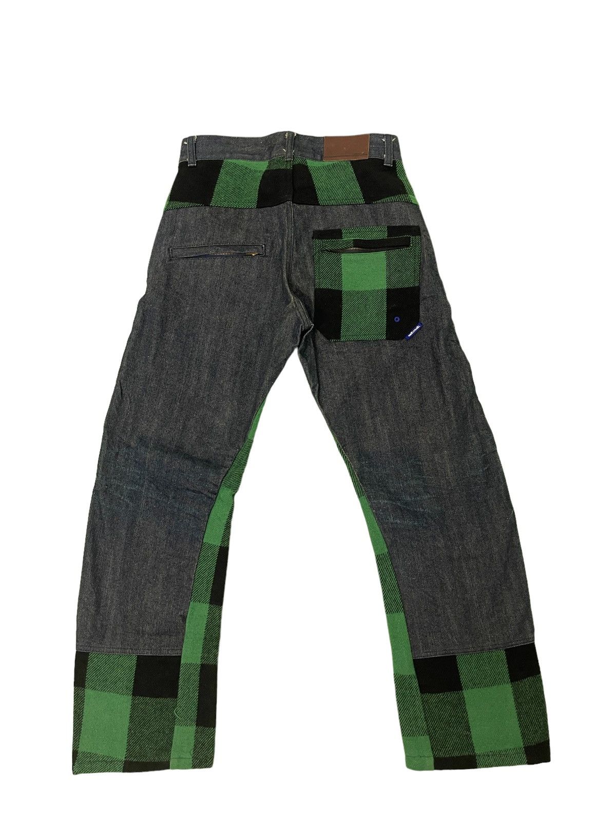 Japanese Brand Hybrid Wool Denim Earth Music Plaid Regular 3🟦7 Size US 29 - 2 Thumbnail