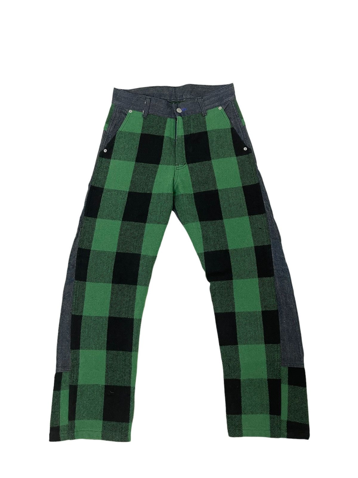 Japanese Brand Hybrid Wool Denim Earth Music Plaid Regular 3🟦7 Size US 29 - 11 Thumbnail