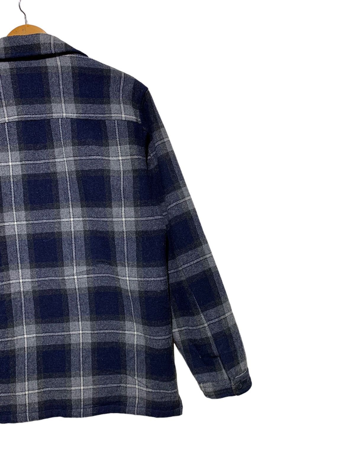 Marithe + Francois Girbaud 🔥M.F.GIRBAUD WOOL SHDOW PLAID TARTAN ZIPPER JACKET Size US L / EU 52-54 / 3 - 7 Thumbnail