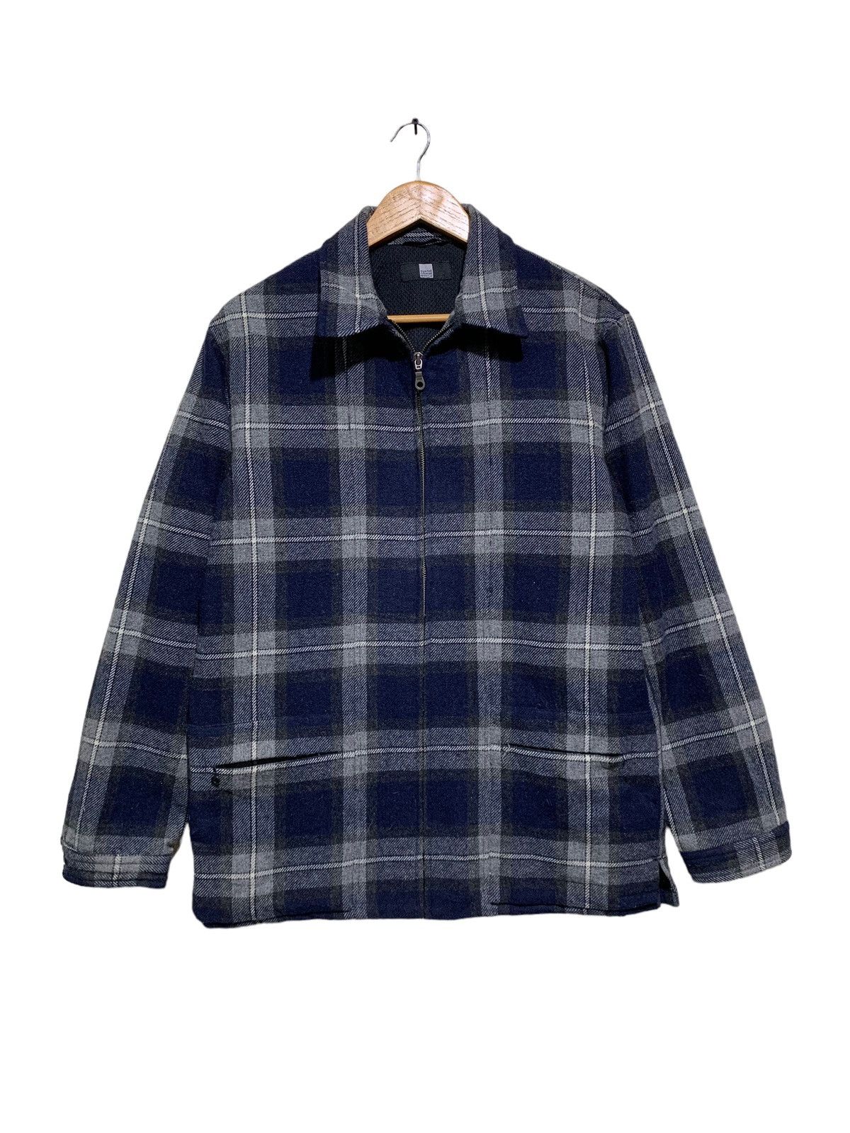 Marithe + Francois Girbaud 🔥M.F.GIRBAUD WOOL SHDOW PLAID TARTAN ZIPPER JACKET Size US L / EU 52-54 / 3 - 2 Thumbnail