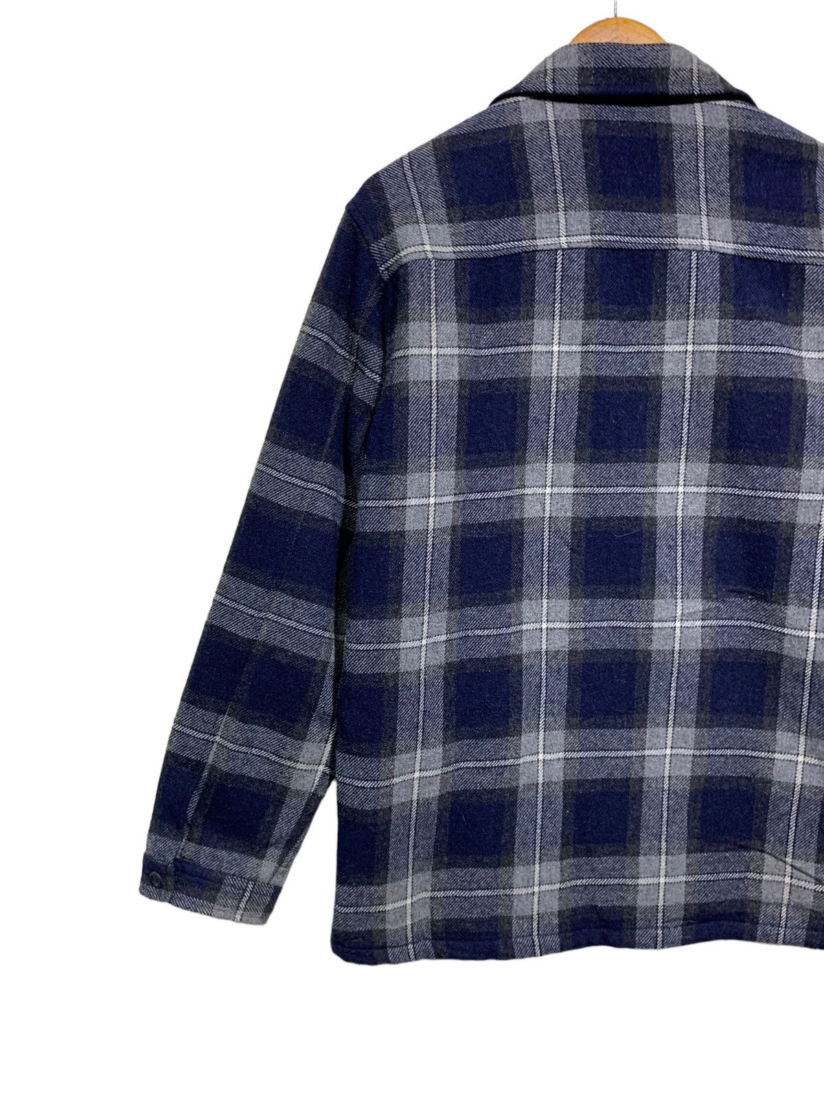 Marithe + Francois Girbaud 🔥M.F.GIRBAUD WOOL SHDOW PLAID TARTAN ZIPPER JACKET Size US L / EU 52-54 / 3 - 6 Thumbnail