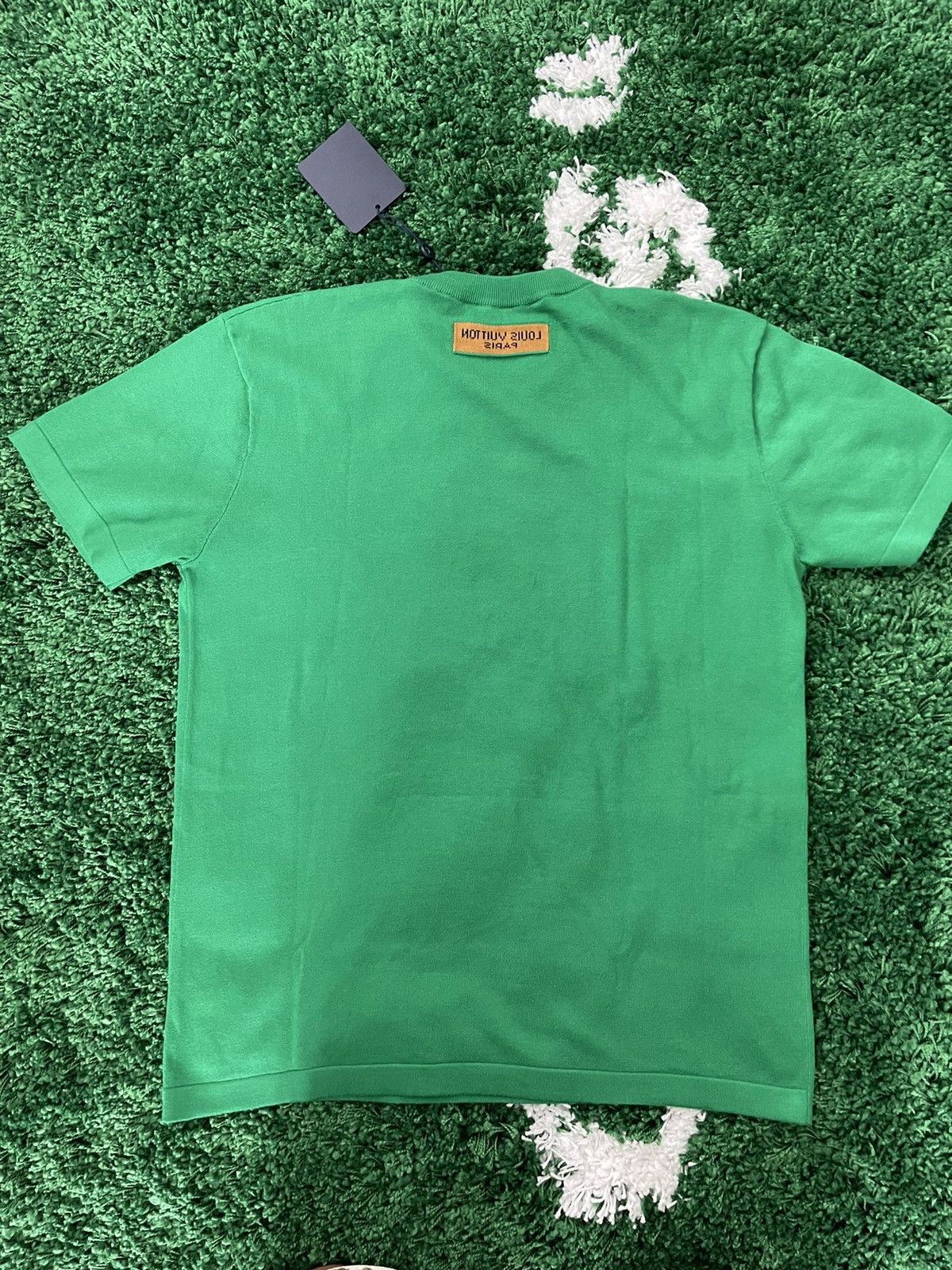 Louis Vuitton Louis Vuitton Green 21 AW LV Logo Tee Size US L / EU 52-54 / 3 - 3 Thumbnail