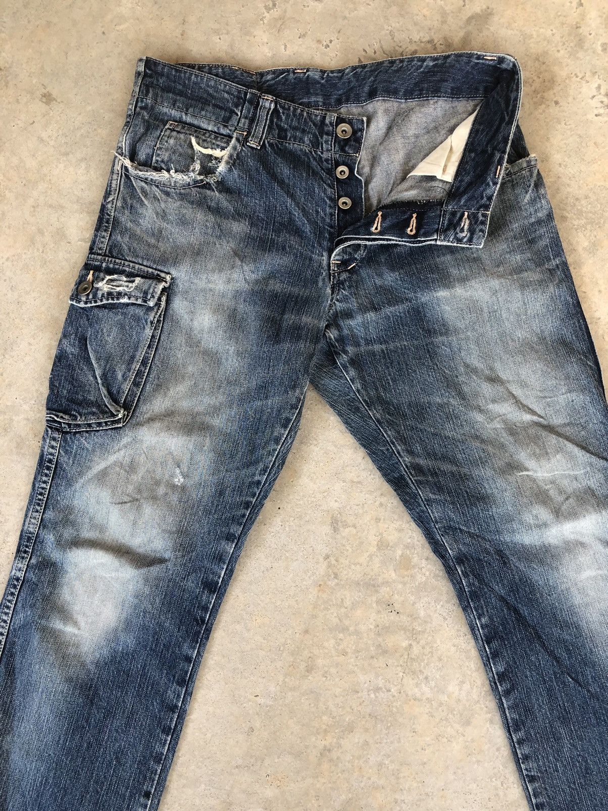 Johnbull vintage john bull broken distressed denim cargo pocket Size US 32 / EU 48 - 4 Thumbnail