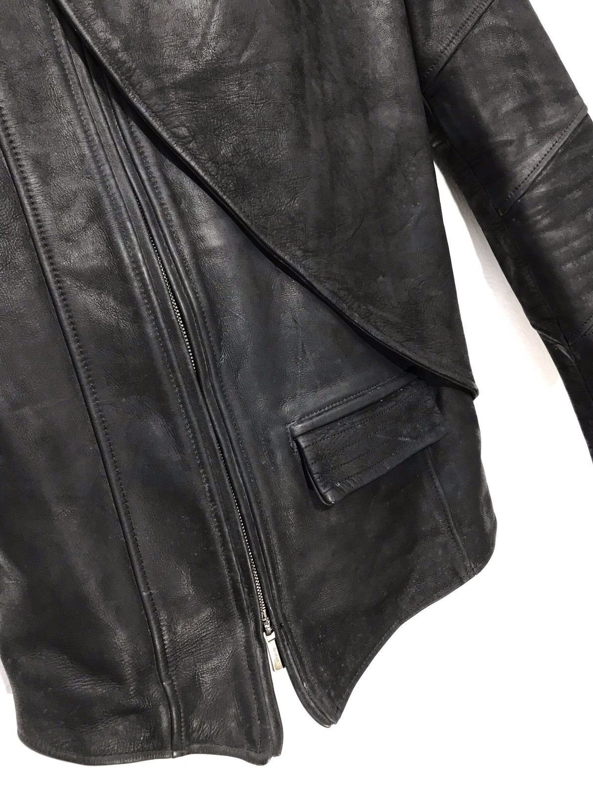 Japanese Brand Moon Age Devilment Nubuck Leather Slim Goth Assymetric 2🟦 Size US S / EU 44-46 / 1 - 3 Thumbnail