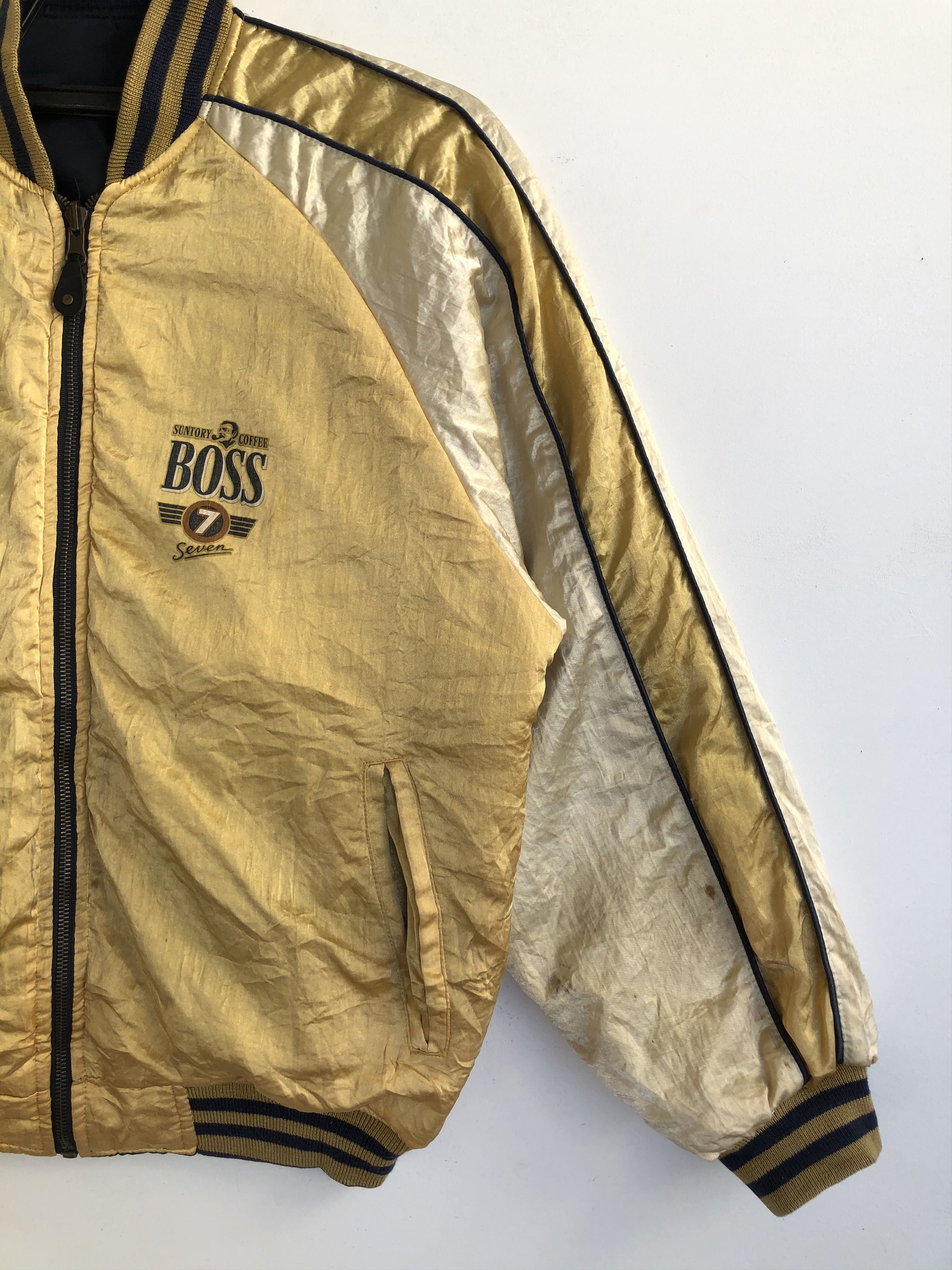 Japanese Brand × Vintage VINTAGE REVERSIBLE SUNTORY BOSS COFFEE BOMBER/MA-1 JACKET Size US M / EU 48-50 / 2 - 8 Thumbnail