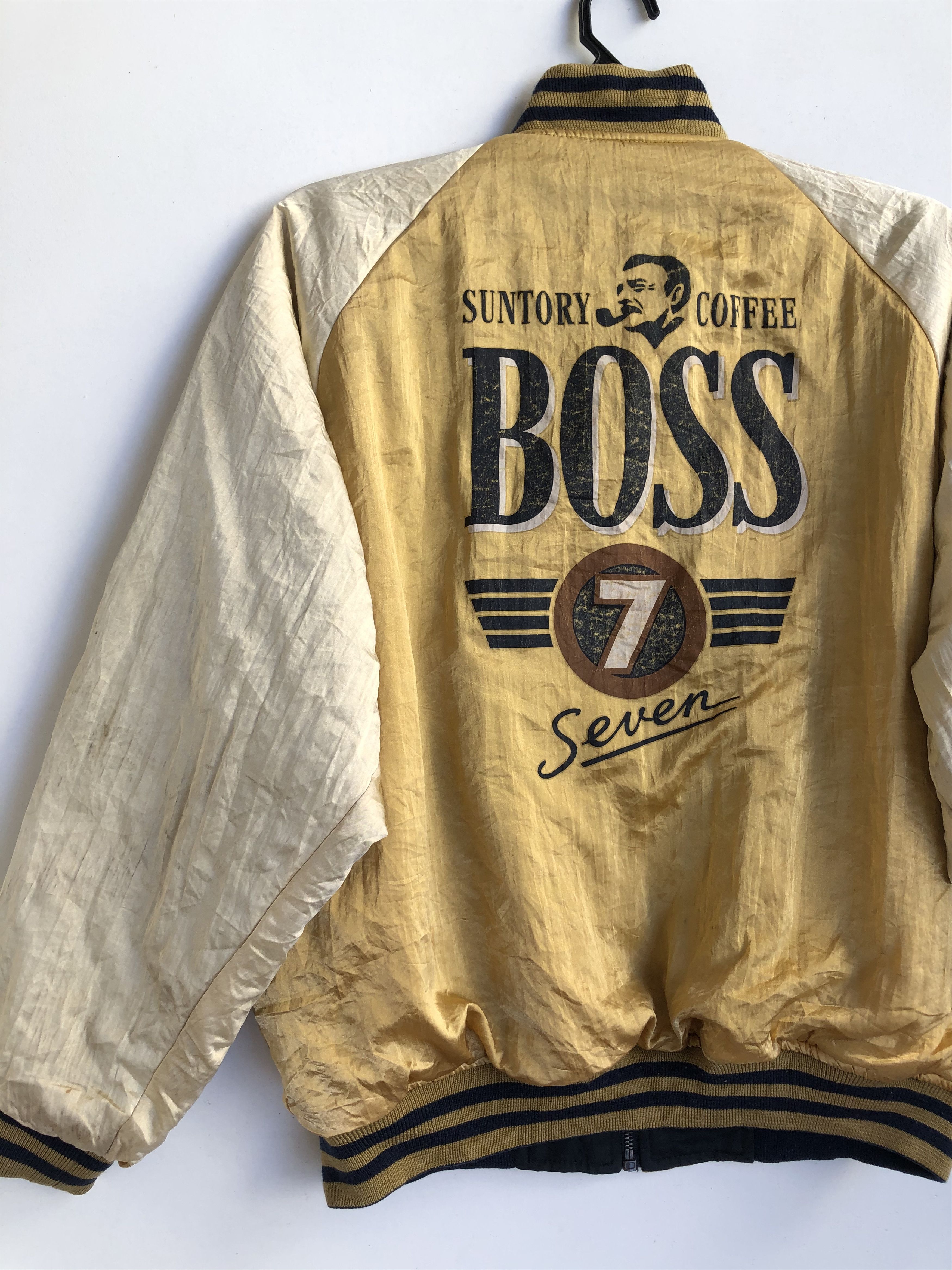 Japanese Brand × Vintage VINTAGE REVERSIBLE SUNTORY BOSS COFFEE BOMBER/MA-1 JACKET Size US M / EU 48-50 / 2 - 13 Thumbnail