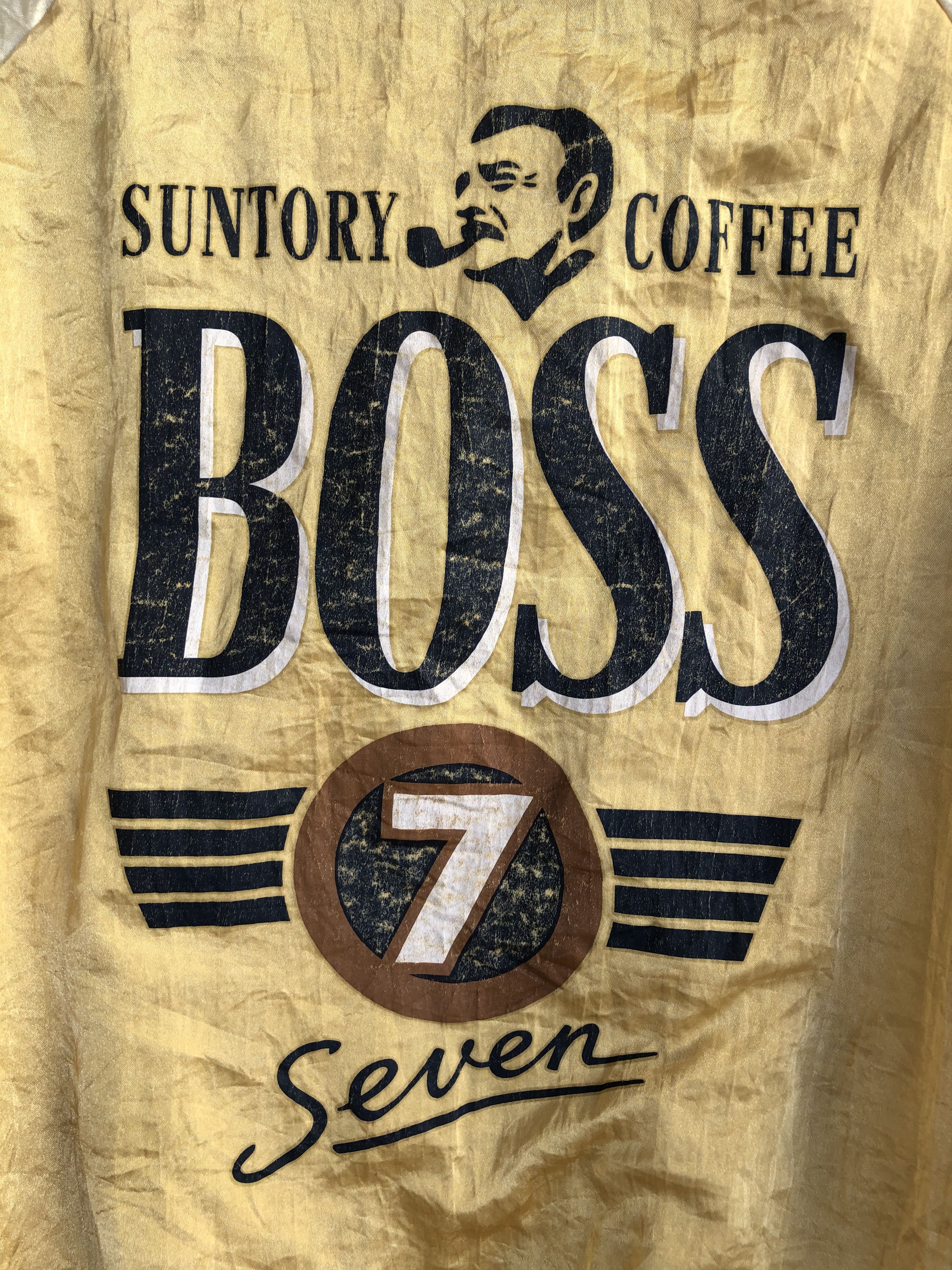Japanese Brand × Vintage VINTAGE REVERSIBLE SUNTORY BOSS COFFEE BOMBER/MA-1 JACKET Size US M / EU 48-50 / 2 - 14 Thumbnail