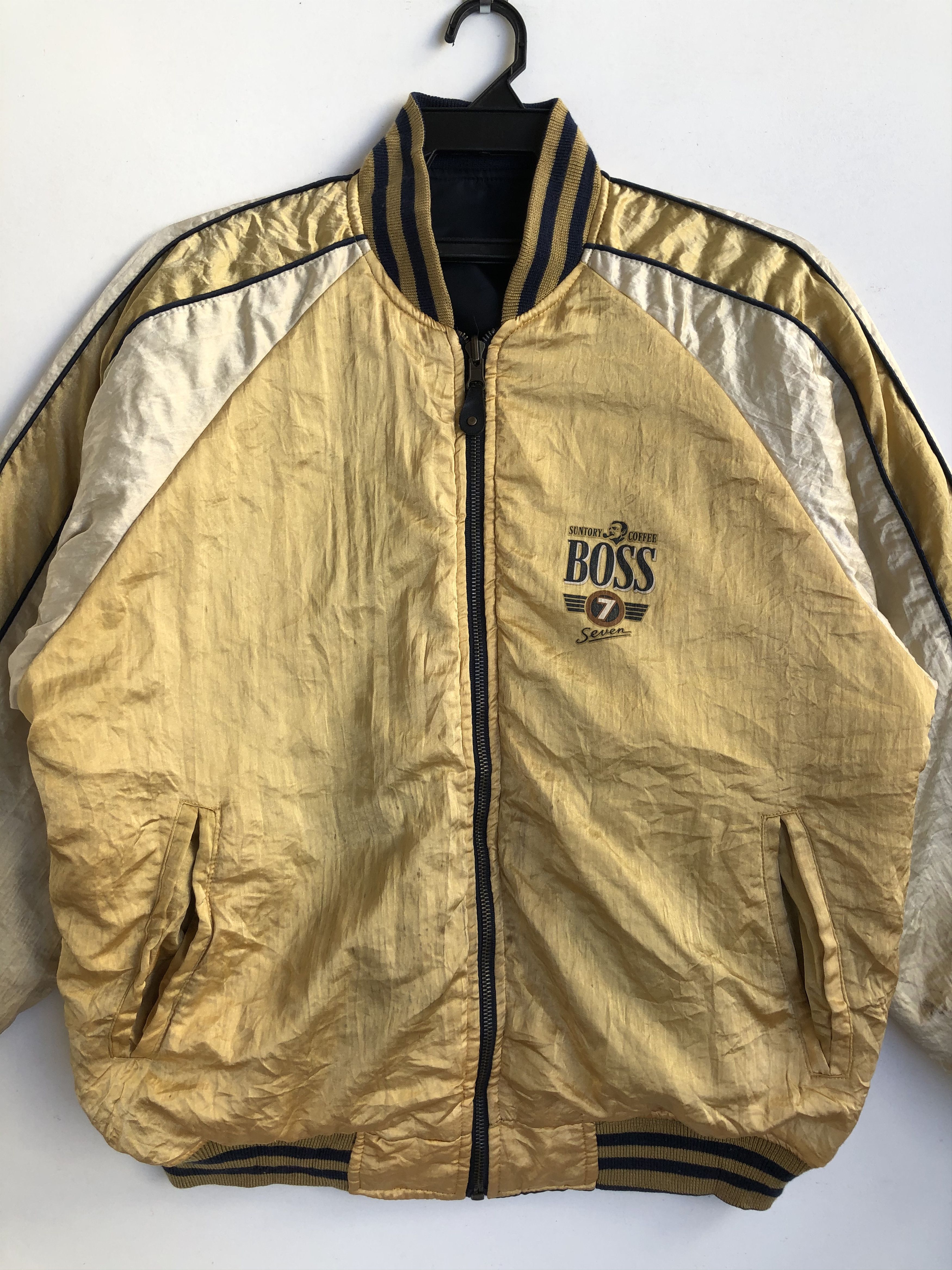 Japanese Brand × Vintage VINTAGE REVERSIBLE SUNTORY BOSS COFFEE BOMBER/MA-1 JACKET Size US M / EU 48-50 / 2 - 10 Thumbnail