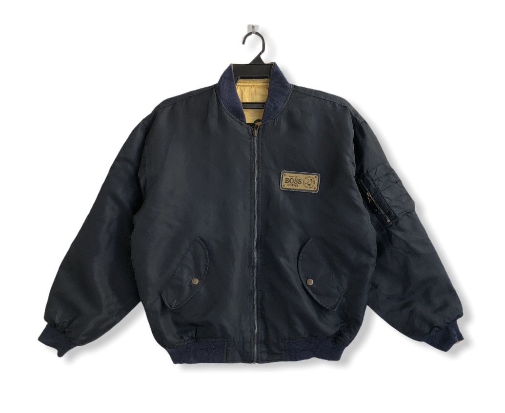 Japanese Brand × Vintage VINTAGE REVERSIBLE SUNTORY BOSS COFFEE BOMBER/MA-1 JACKET Size US M / EU 48-50 / 2 - 4 Thumbnail