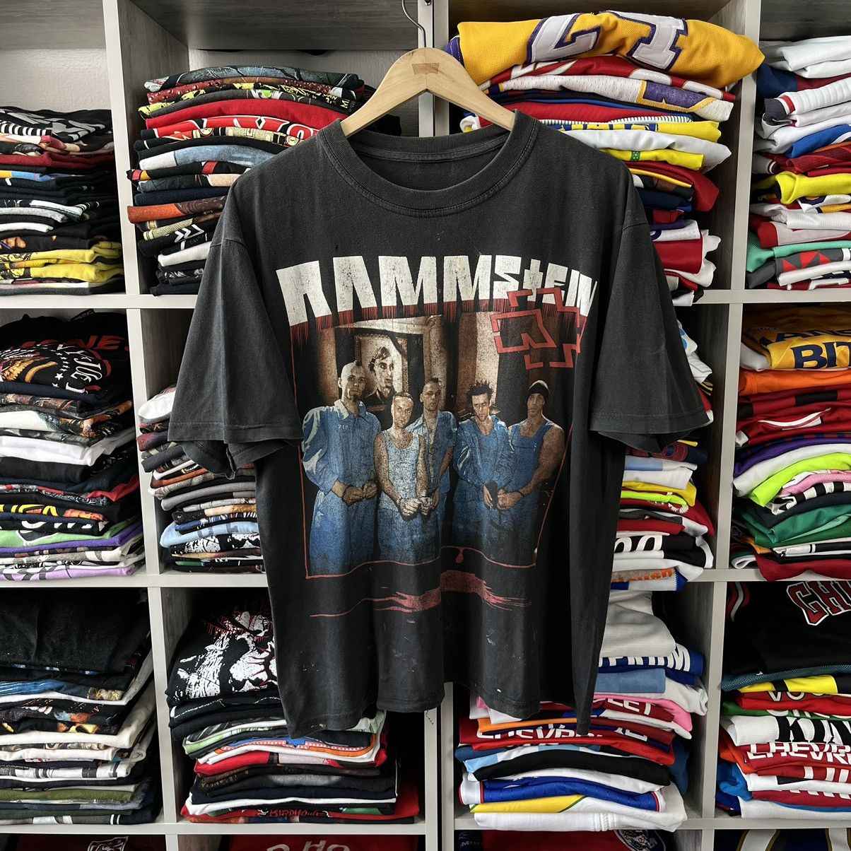 Band Tees VINTAGE 90’s THRASHED RAMMSTEIN FADED TOUR T SHIRT TEE Size US M / EU 48-50 / 2 - 1 Thumbnail
