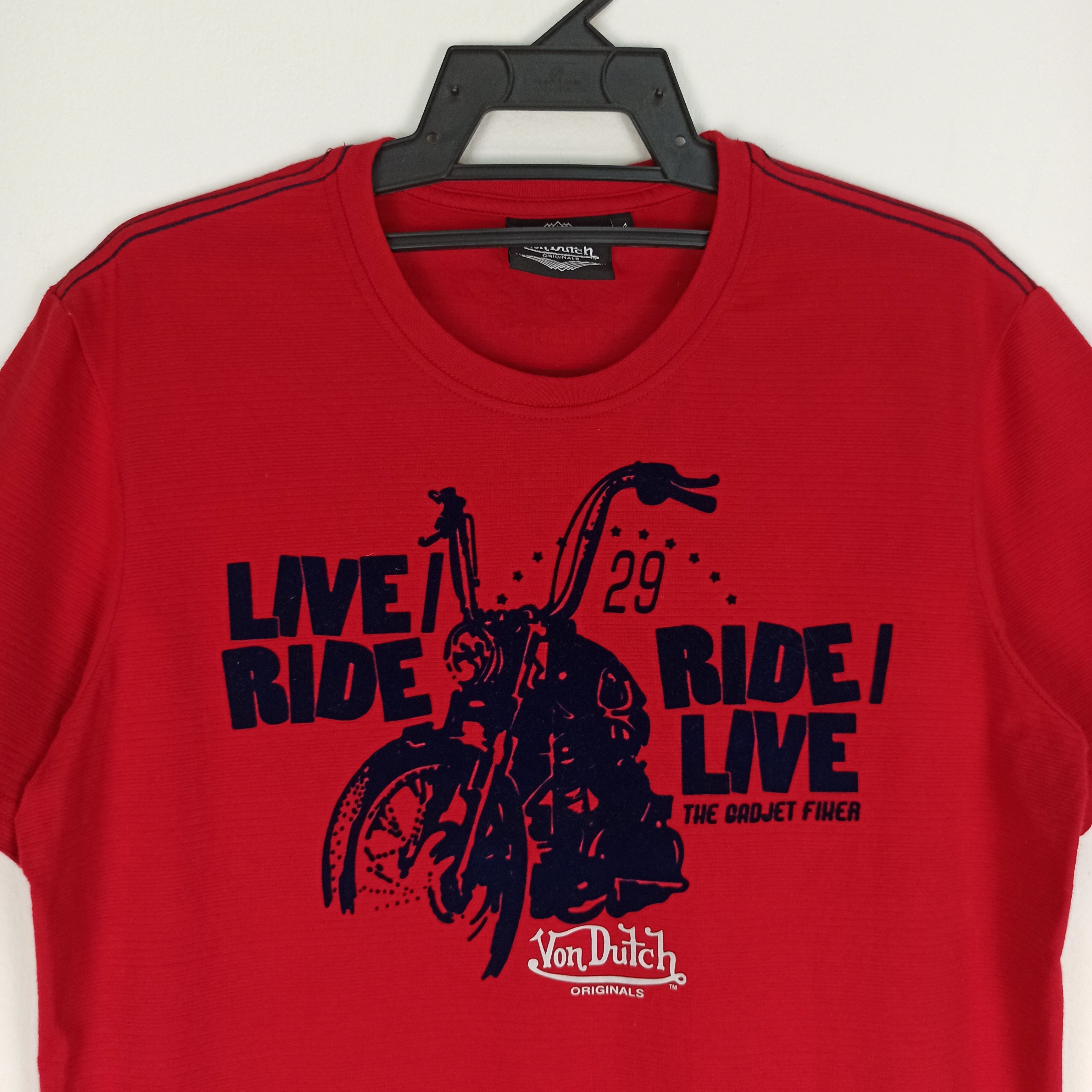 Von Dutch Rare Von Dutch Big Logo Tshirt Red Colour Size US L / EU 52-54 / 3 - 2 Thumbnail