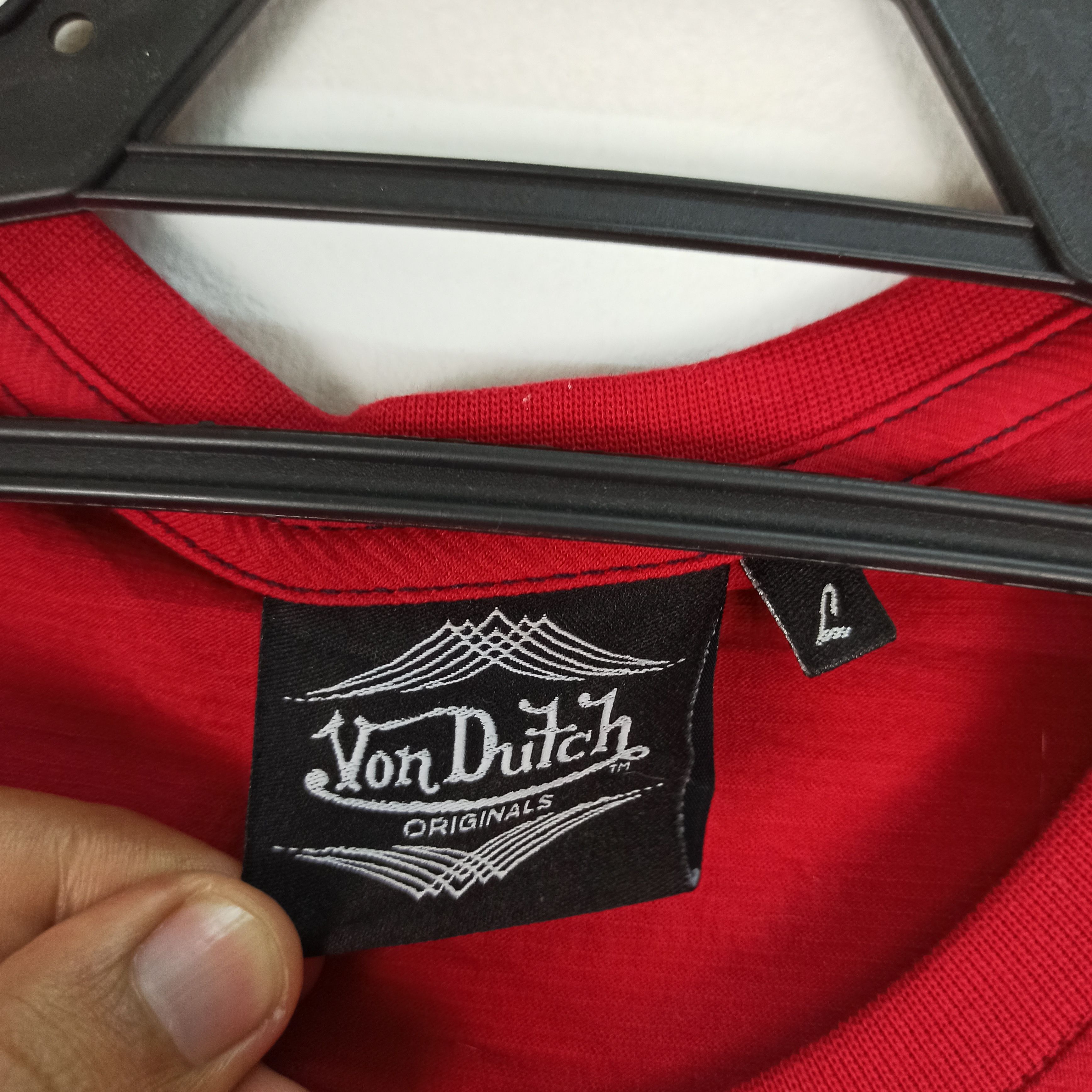 Von Dutch Rare Von Dutch Big Logo Tshirt Red Colour Size US L / EU 52-54 / 3 - 7 Thumbnail