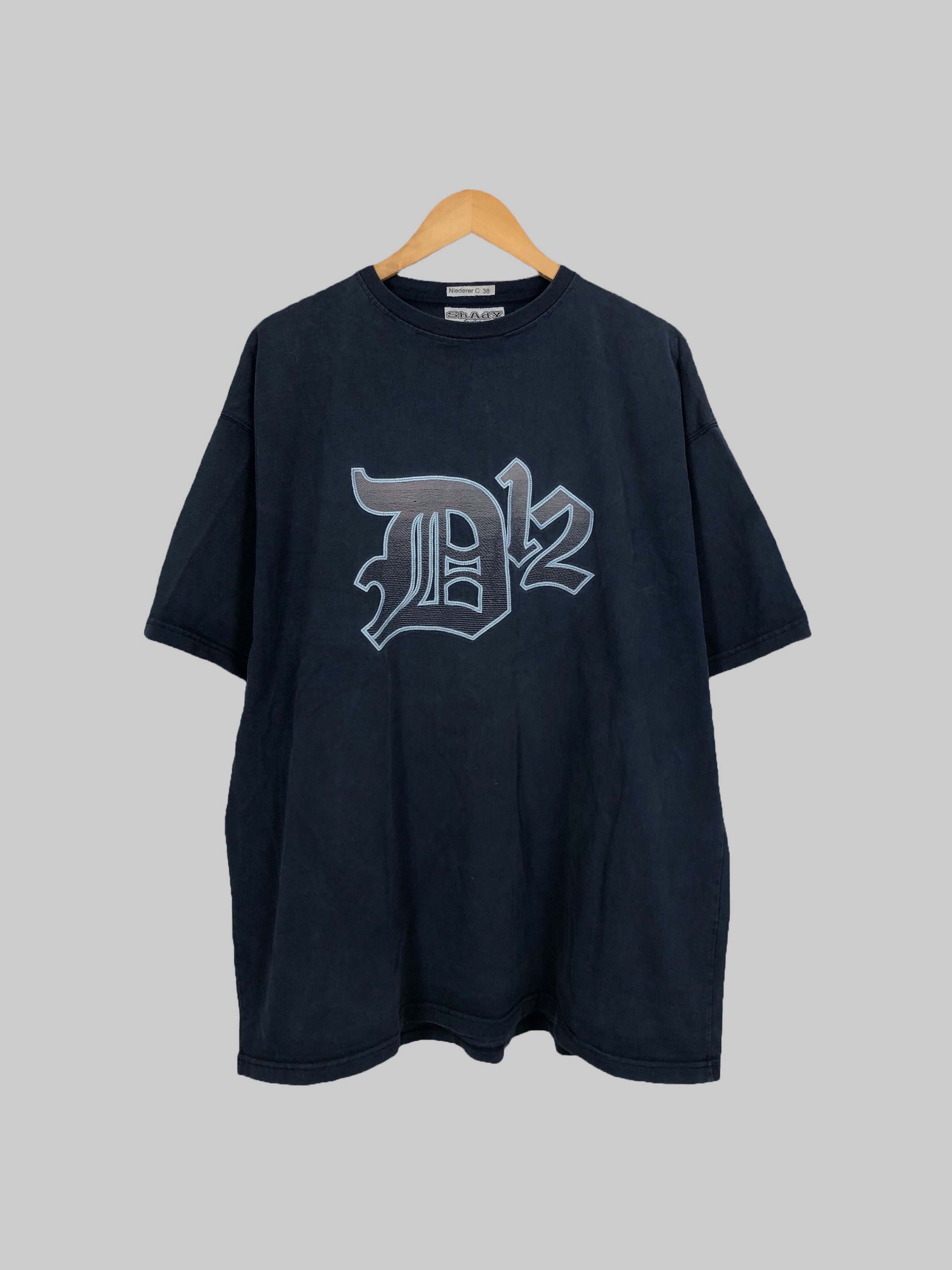 image of Band Tees x Rap Tees Vintage D12 Eminem (Snoop Dogg Dr. Dre 50 Cent Ice Cube) in Navy Blue (Size XL