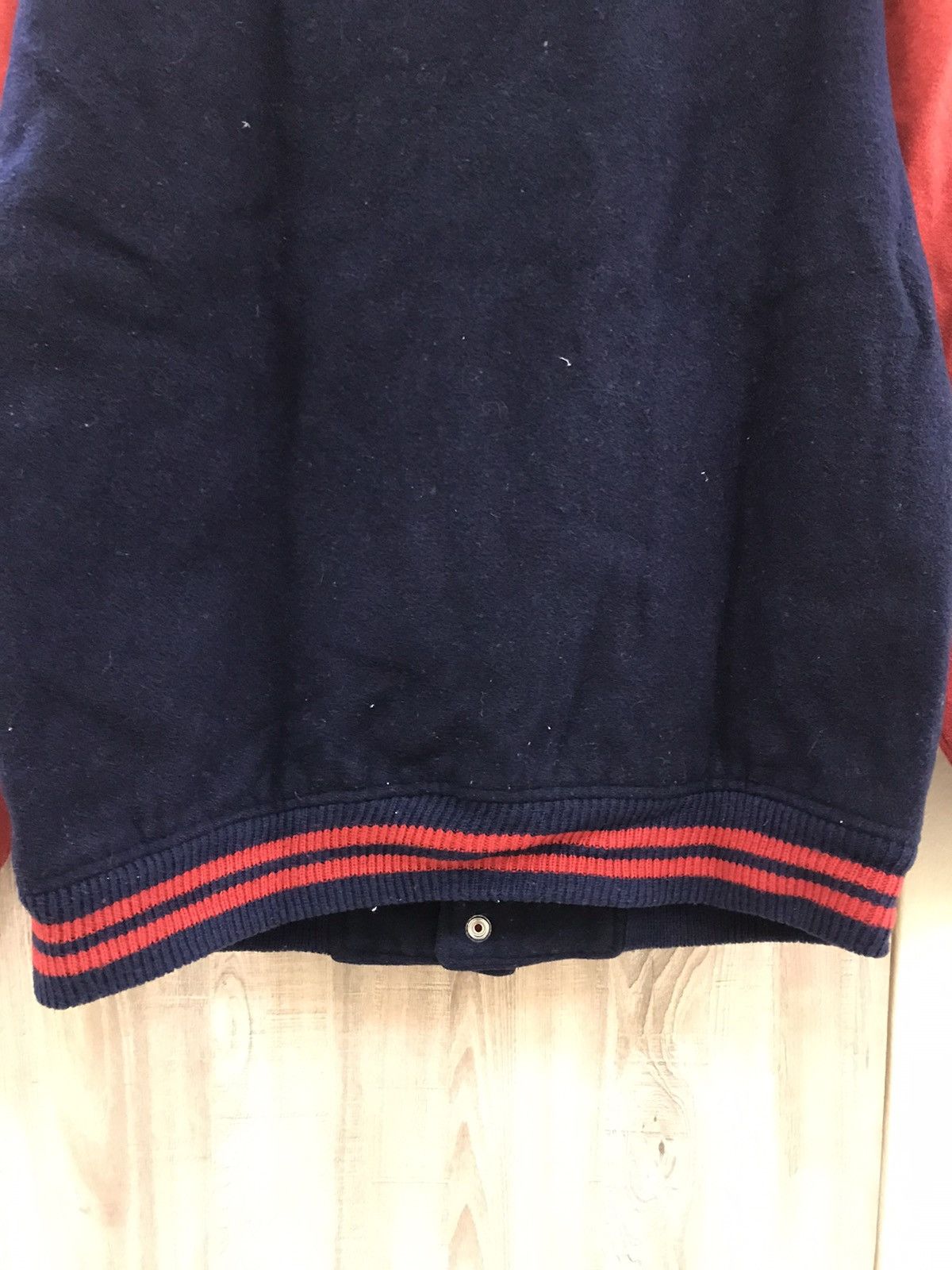 Japanese Brand Vintage 🔥 Simple Designed Wool Varsity Jacket Size US L / EU 52-54 / 3 - 3 Thumbnail