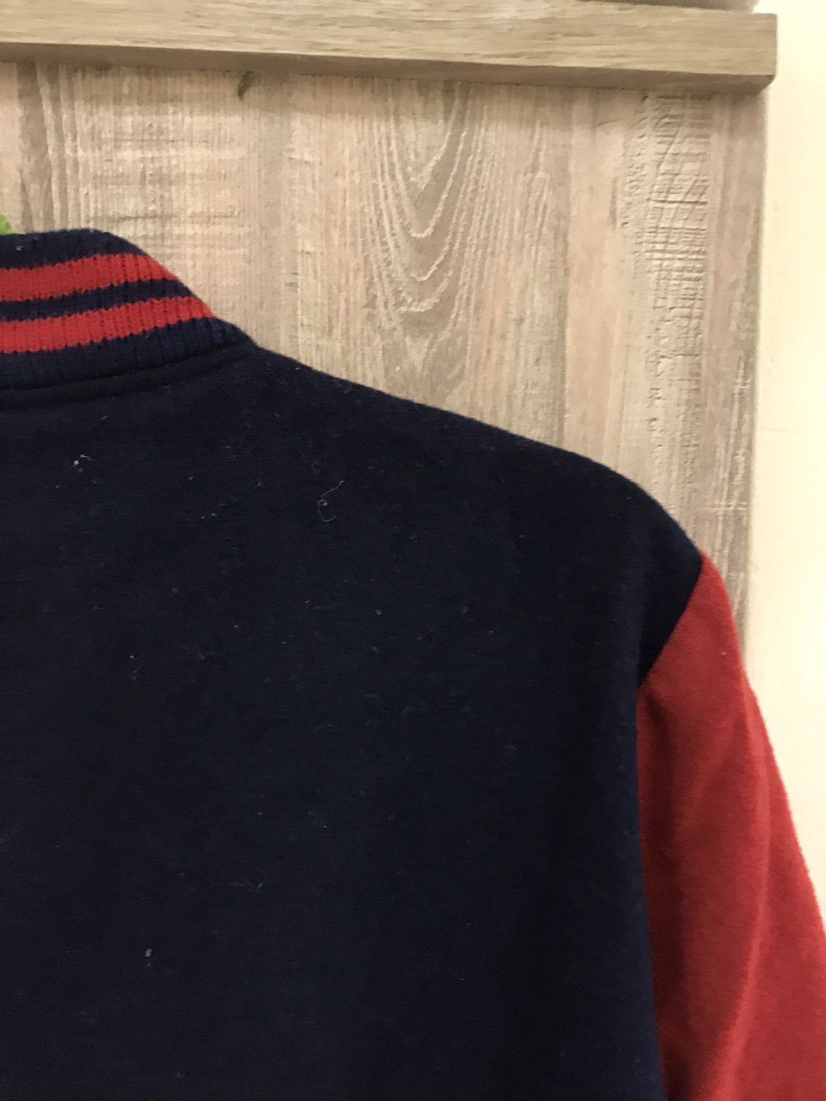 Japanese Brand Vintage 🔥 Simple Designed Wool Varsity Jacket Size US L / EU 52-54 / 3 - 9 Thumbnail