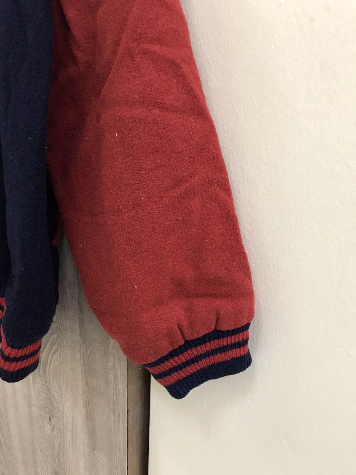 Japanese Brand Vintage 🔥 Simple Designed Wool Varsity Jacket Size US L / EU 52-54 / 3 - 4 Thumbnail