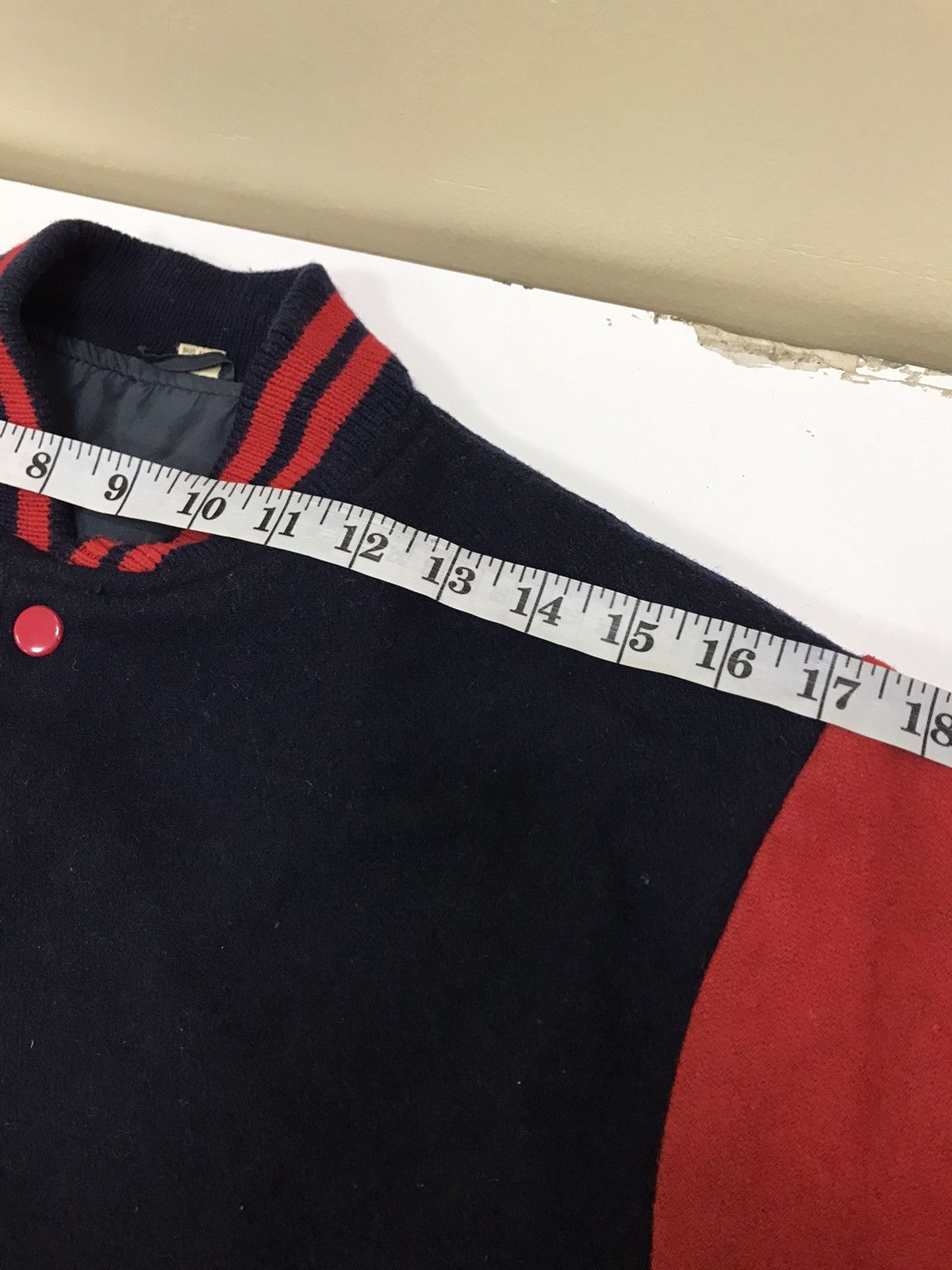 Japanese Brand Vintage 🔥 Simple Designed Wool Varsity Jacket Size US L / EU 52-54 / 3 - 17 Thumbnail