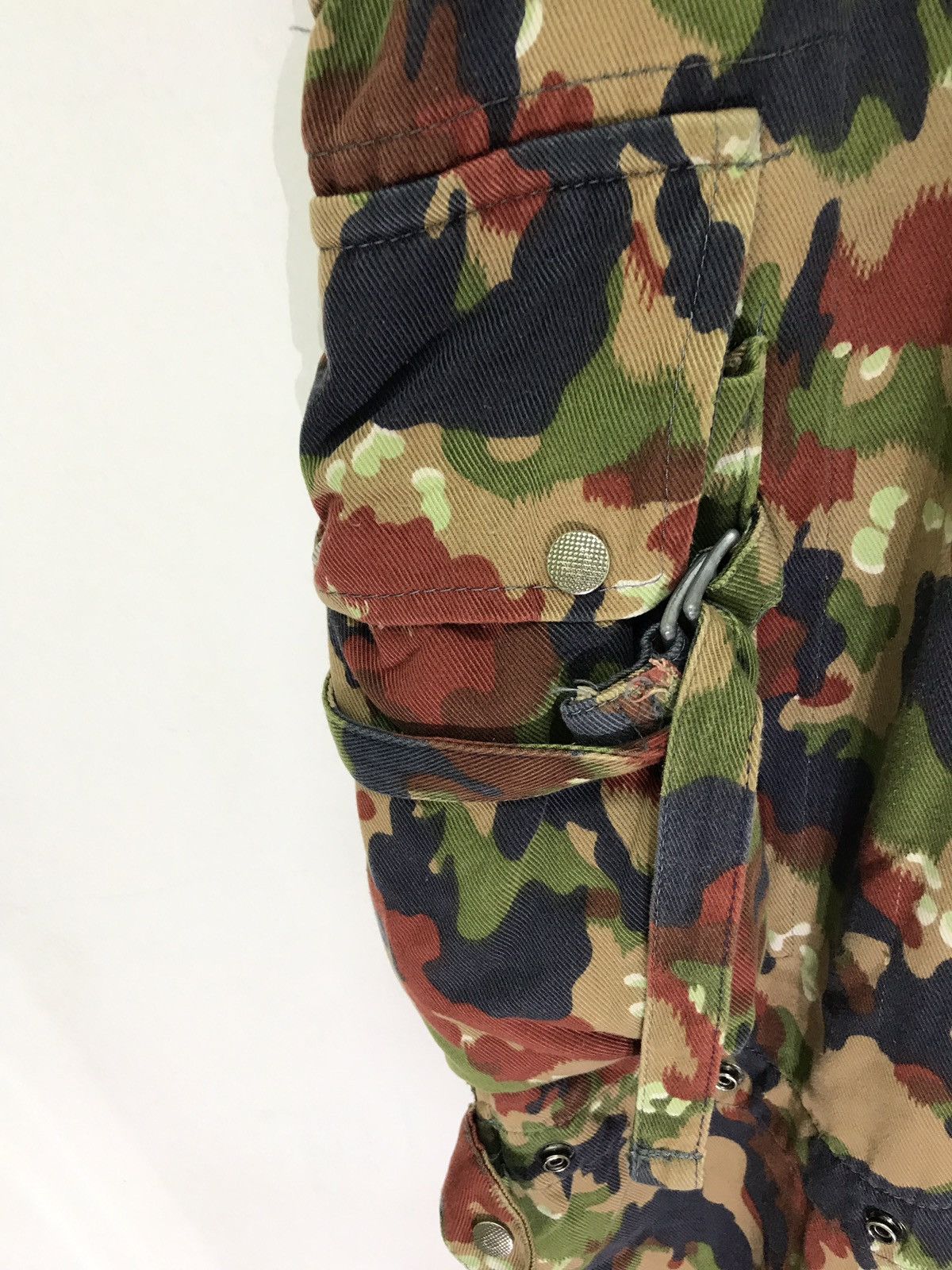 Vintage 🛩Vtg Swiss Army Overall Parachute Pant Alpine Camo Balloon Size US 37 - 13 Thumbnail