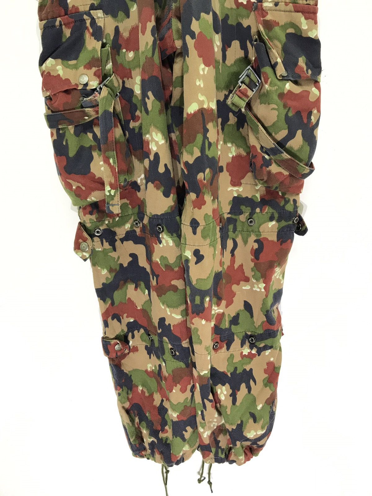 Vintage 🛩Vtg Swiss Army Overall Parachute Pant Alpine Camo Balloon Size US 37 - 9 Thumbnail