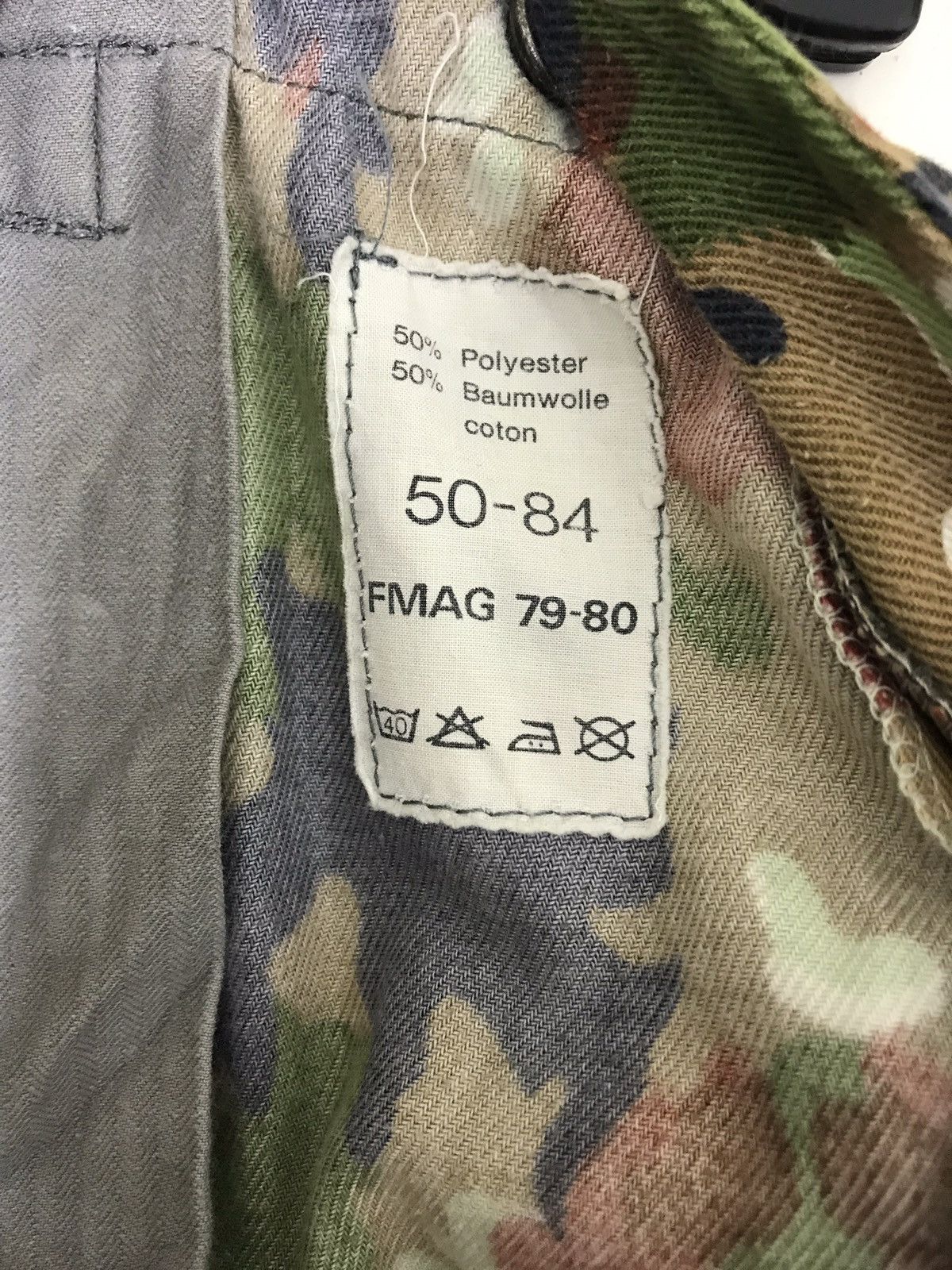 Vintage 🛩Vtg Swiss Army Overall Parachute Pant Alpine Camo Balloon Size US 37 - 15 Thumbnail
