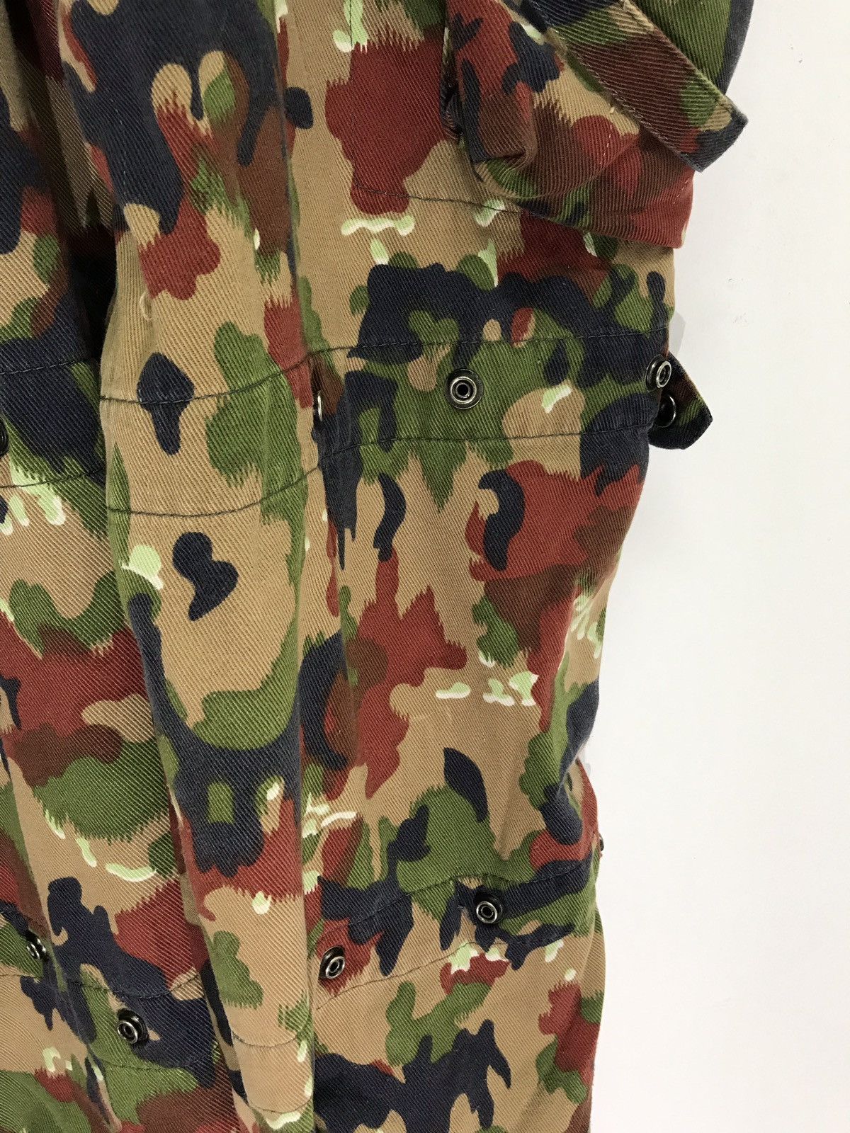 Vintage 🛩Vtg Swiss Army Overall Parachute Pant Alpine Camo Balloon Size US 37 - 11 Thumbnail