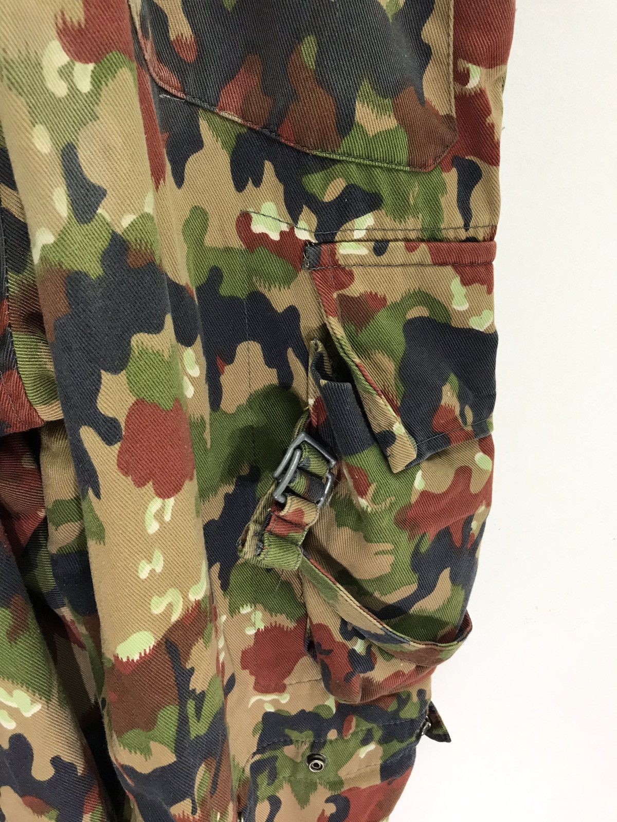Vintage 🛩Vtg Swiss Army Overall Parachute Pant Alpine Camo Balloon Size US 37 - 12 Thumbnail