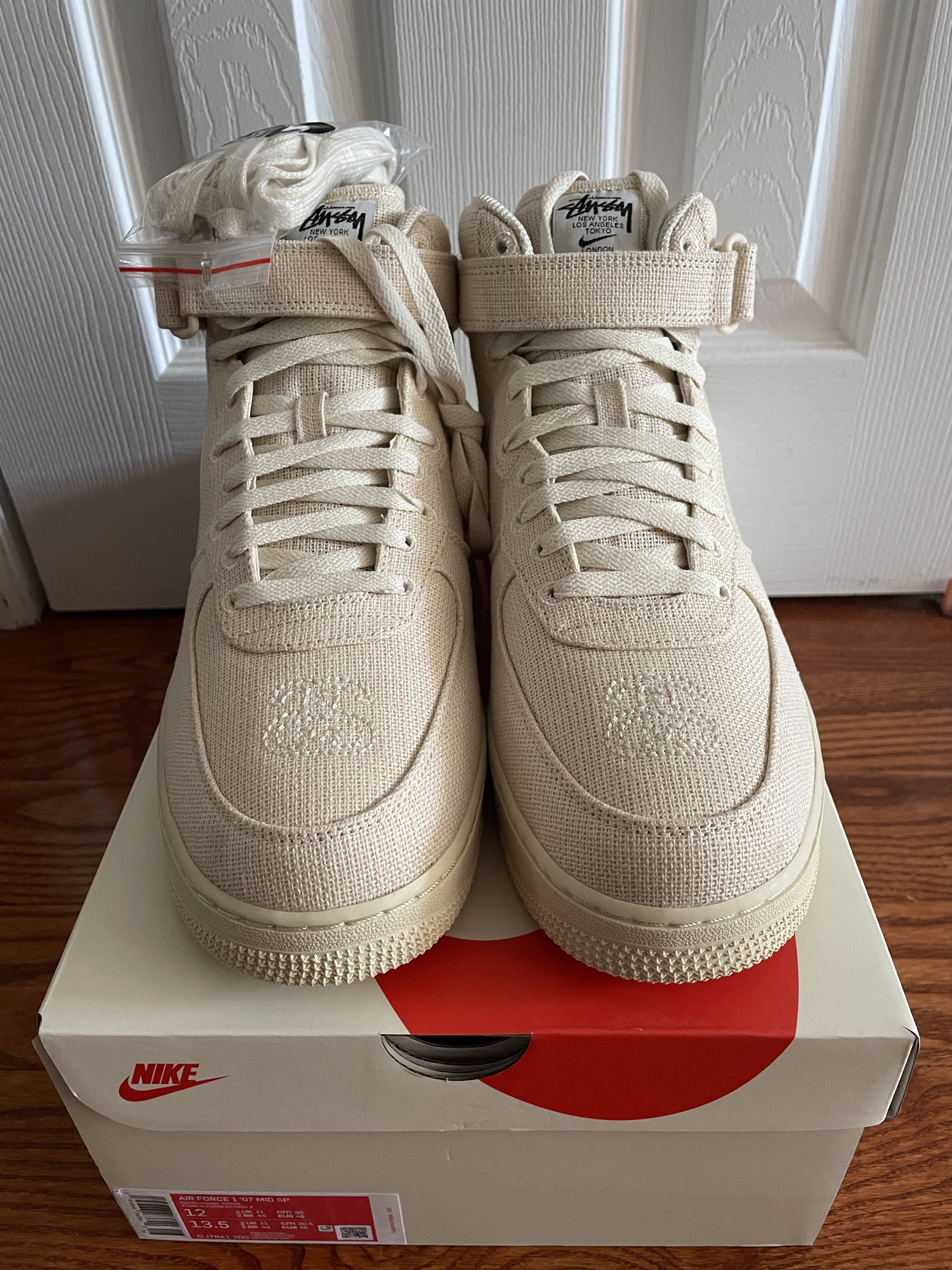 Nike × Stussy Stussy Nike Air Force 1 Mid Fossil Size 12 NEW DJ7840-003 Size US 12 / EU 45 - 2 Thumbnail