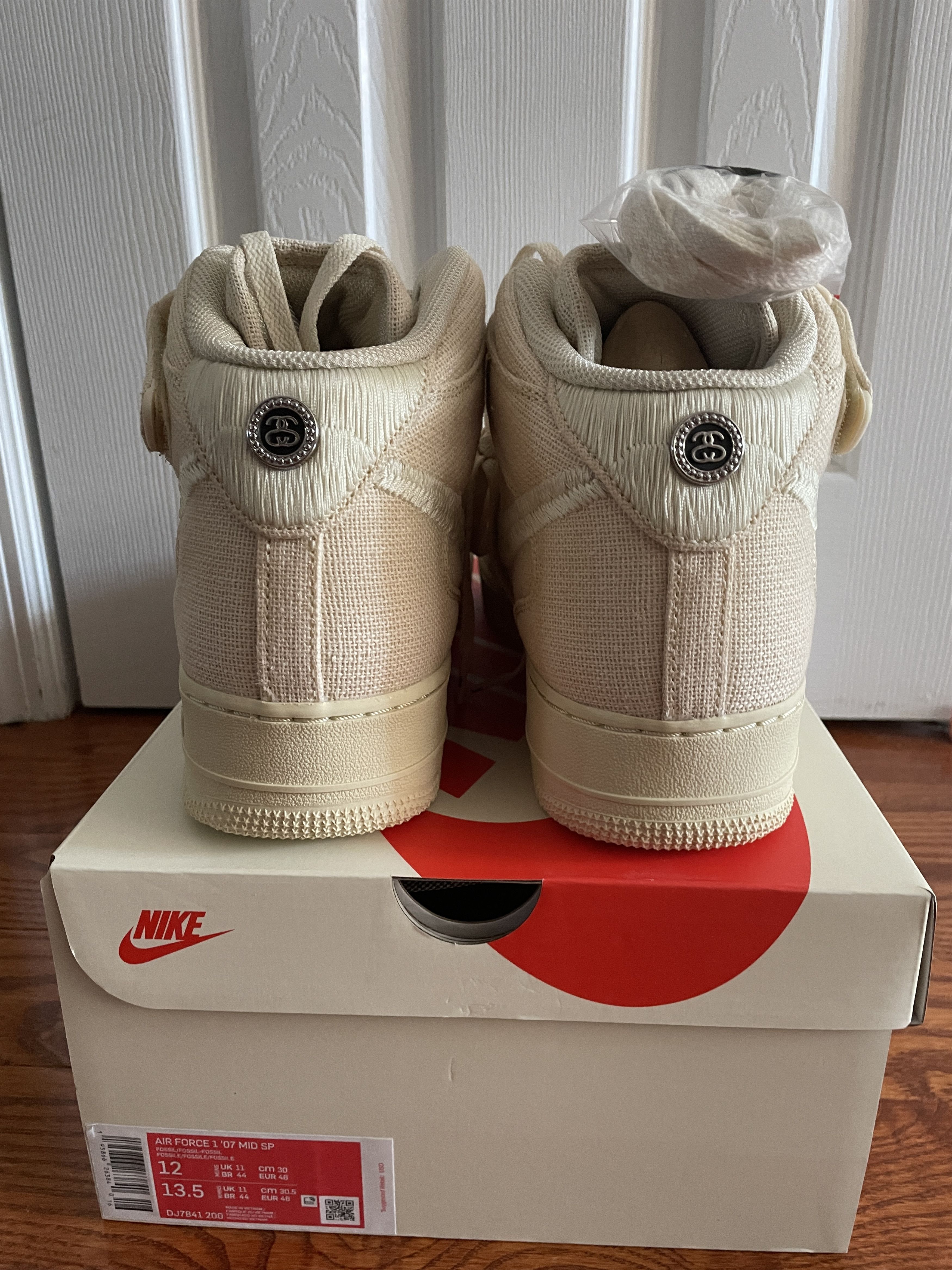 Nike × Stussy Stussy Nike Air Force 1 Mid Fossil Size 12 NEW DJ7840-003 Size US 12 / EU 45 - 3 Thumbnail