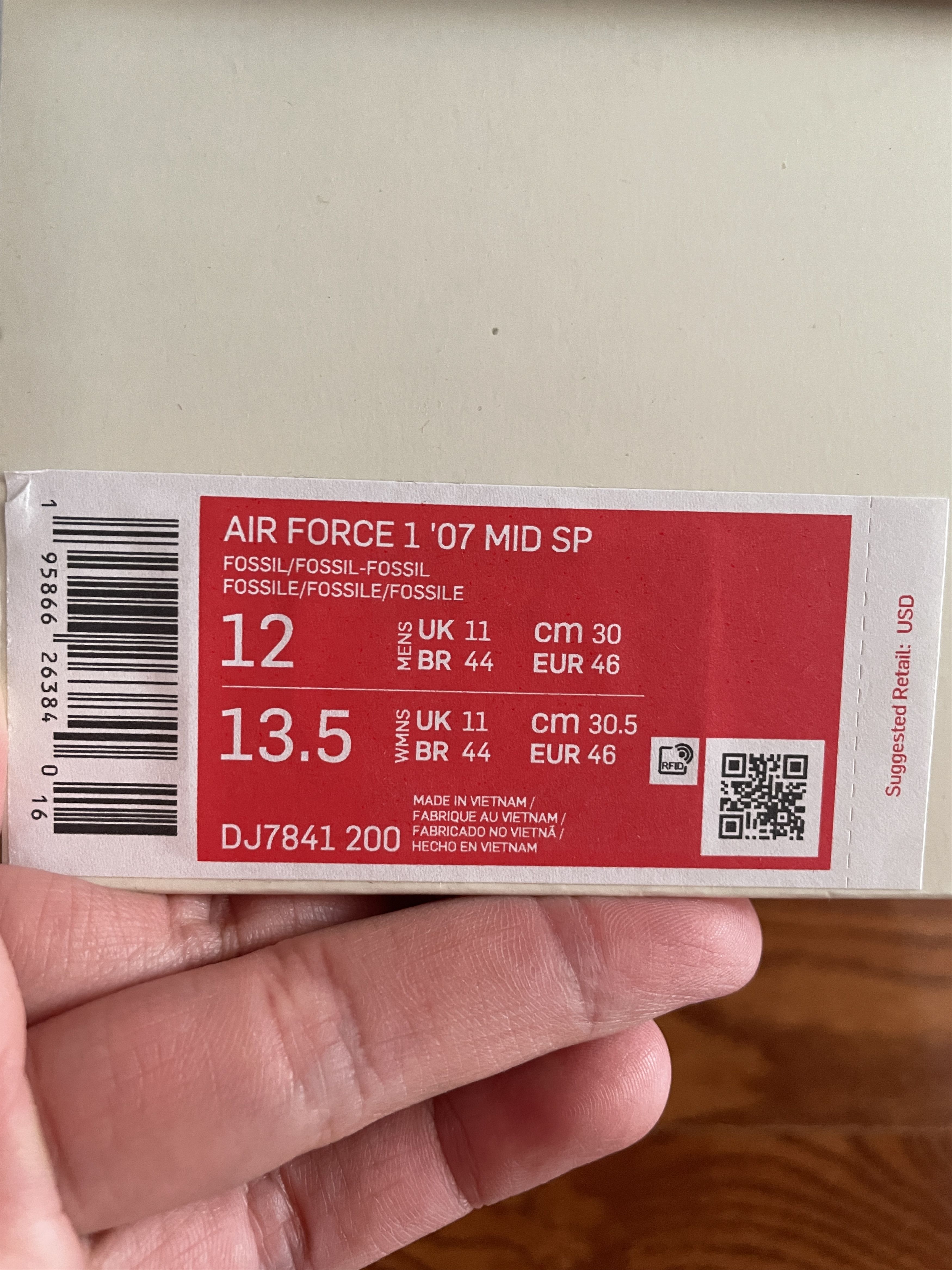 Nike × Stussy Stussy Nike Air Force 1 Mid Fossil Size 12 NEW DJ7840-003 Size US 12 / EU 45 - 7 Thumbnail
