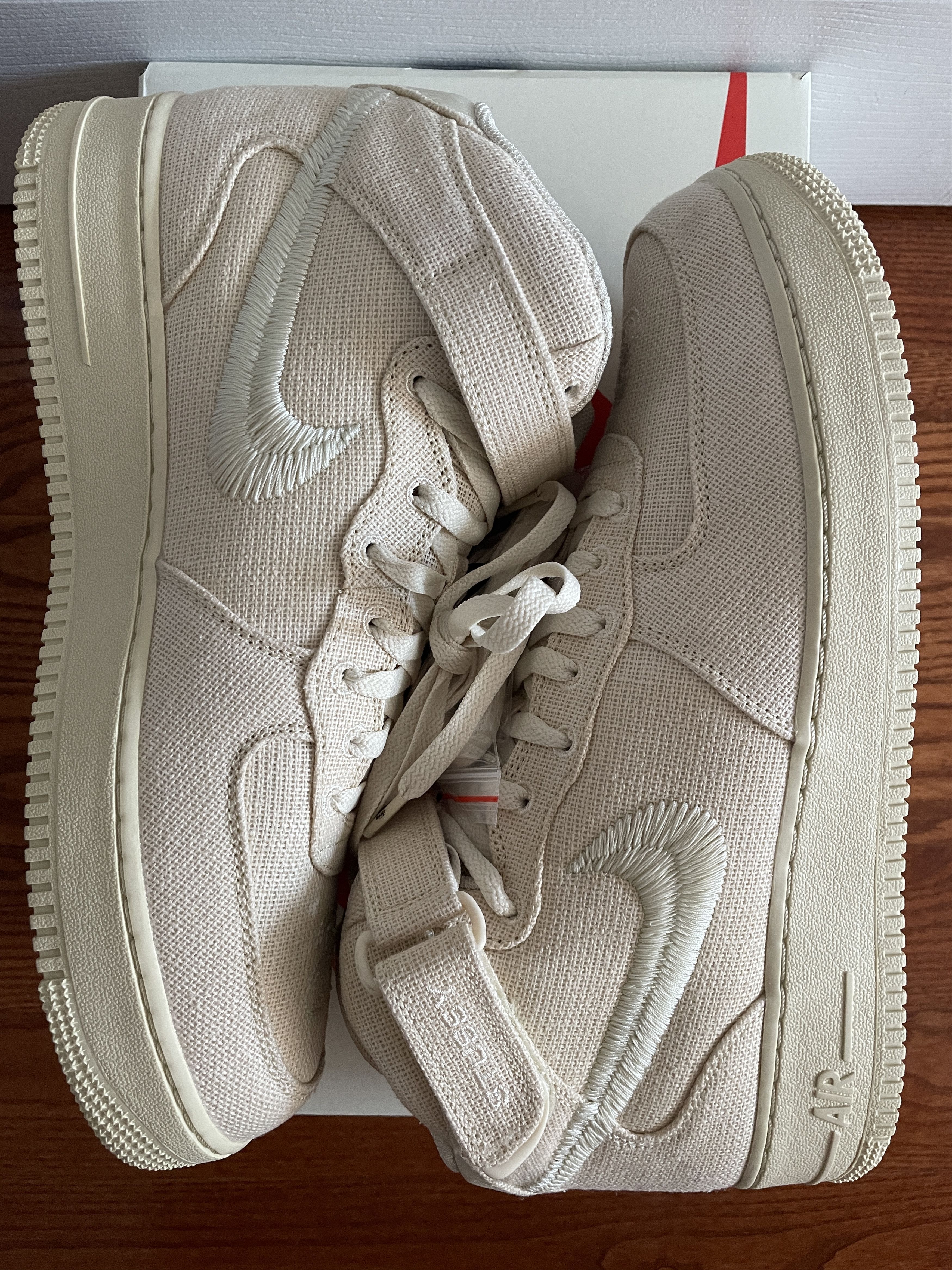 Nike × Stussy Stussy Nike Air Force 1 Mid Fossil Size 12 NEW DJ7840-003 Size US 12 / EU 45 - 5 Thumbnail