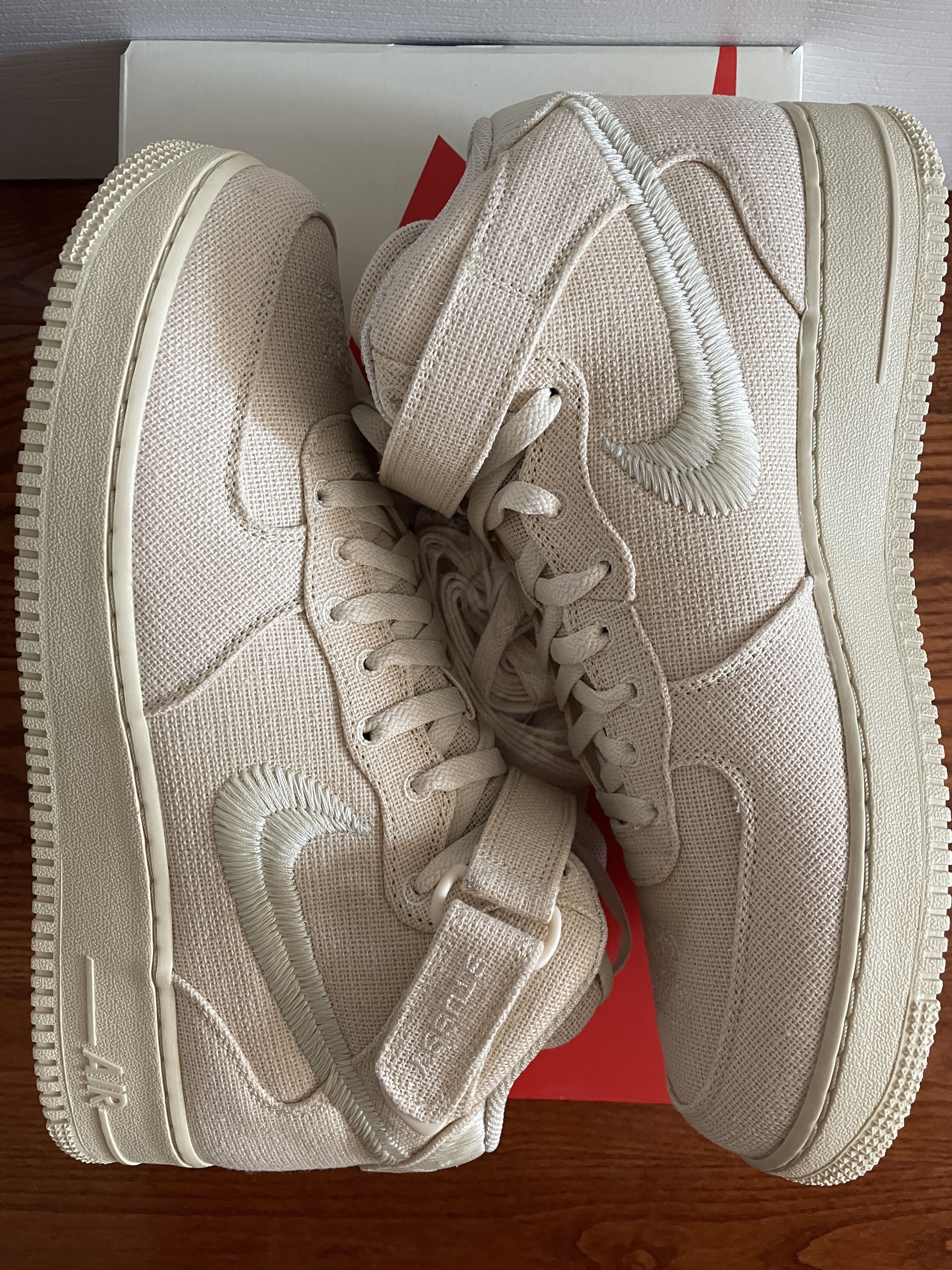Nike × Stussy Stussy Nike Air Force 1 Mid Fossil Size 12 NEW DJ7840-003 Size US 12 / EU 45 - 4 Thumbnail