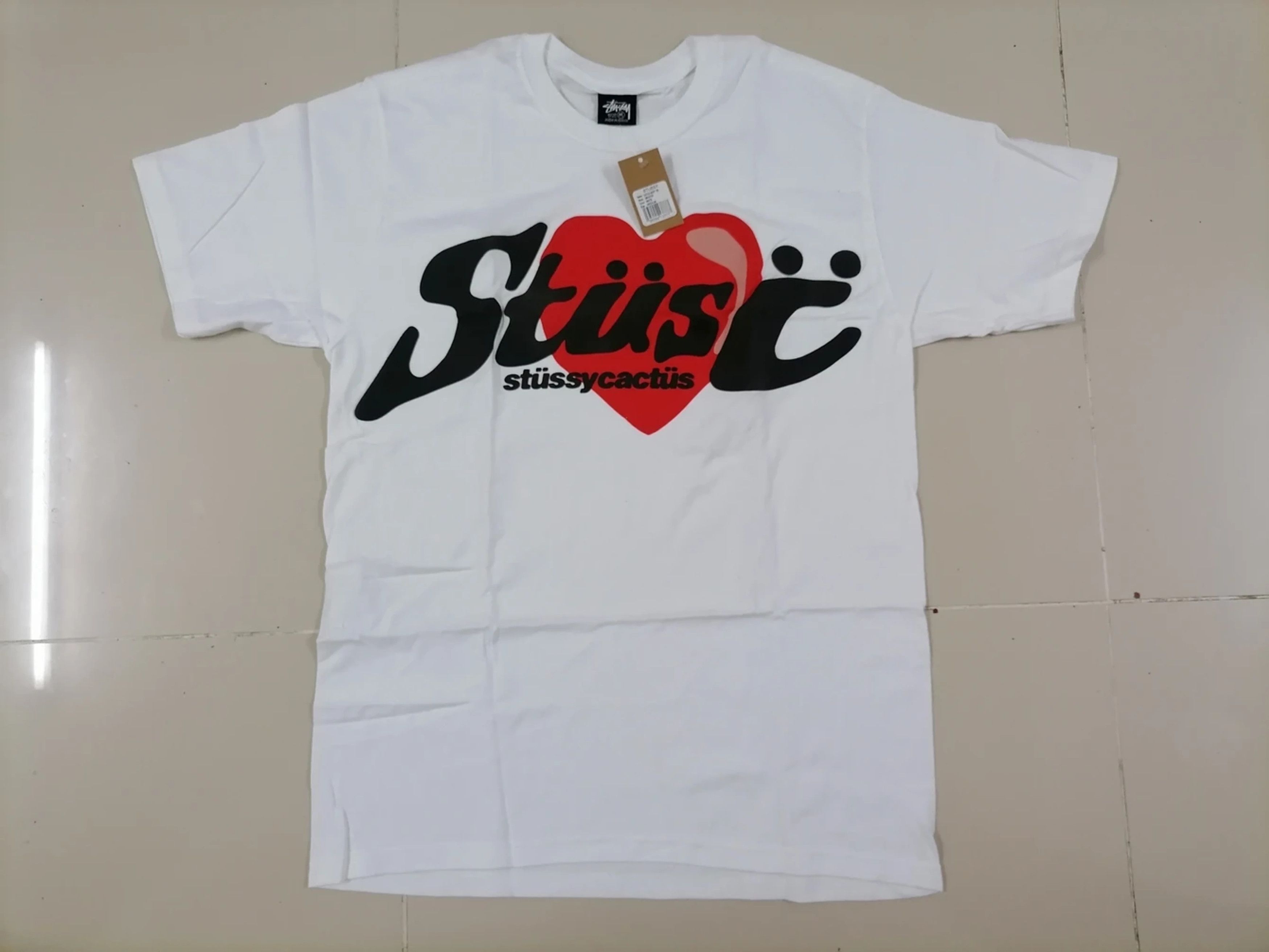 Cactus Plant Flea Market × Stussy Cactus Plant Flea Market X Stussy Heart T-shirt Size US M / EU 48-50 / 2 - 2 Thumbnail