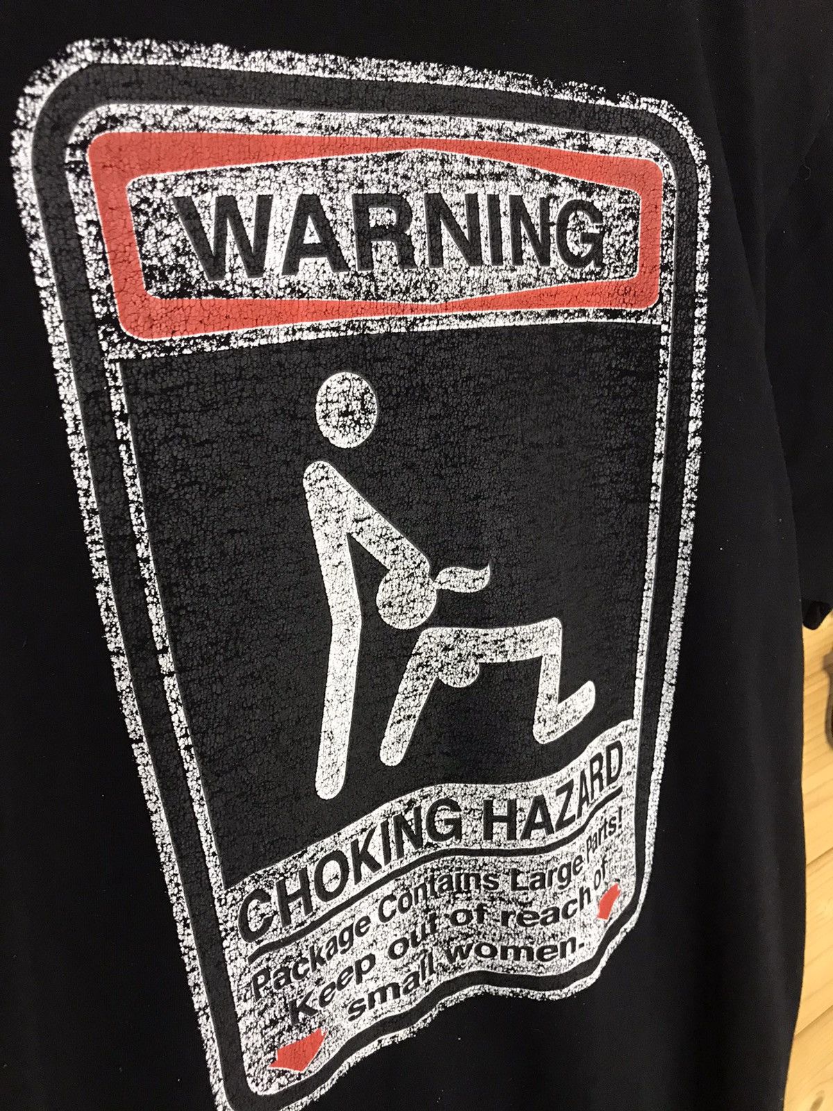 Vintage Vintage Warning choking hazard pornstar t-shirt Size US M / EU 48-50 / 2 - 3 Thumbnail