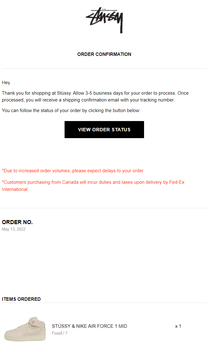 Nike × Stussy Stussy Nike Air Force 1 Mid Fossil Men 7 Women 8.5 NEW Size US 7 / EU 40 - 13 Thumbnail