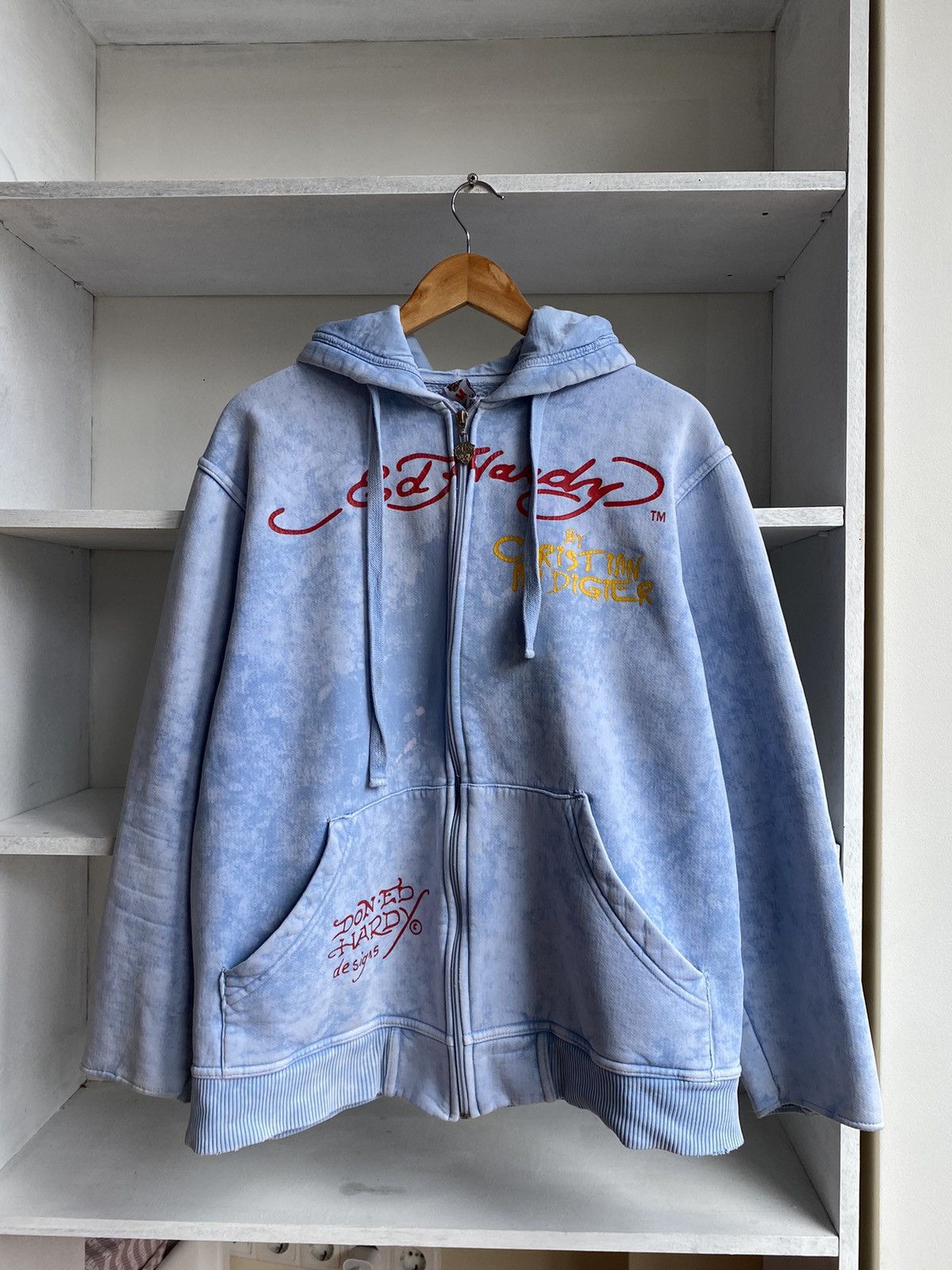 Christian Audigier Vintage Ed Hardy by Christian Audigier Sky Zip Hoodie Size US M / EU 48-50 / 2 - 2 Thumbnail