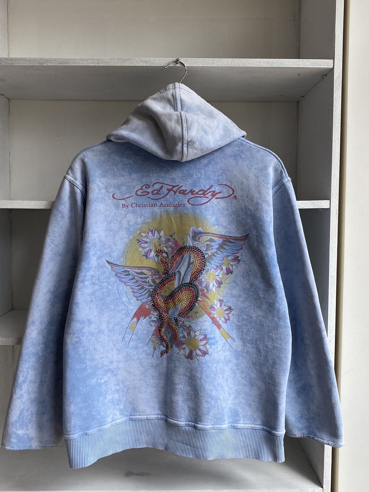 Christian Audigier Vintage Ed Hardy by Christian Audigier Sky Zip Hoodie Size US M / EU 48-50 / 2 - 11 Thumbnail