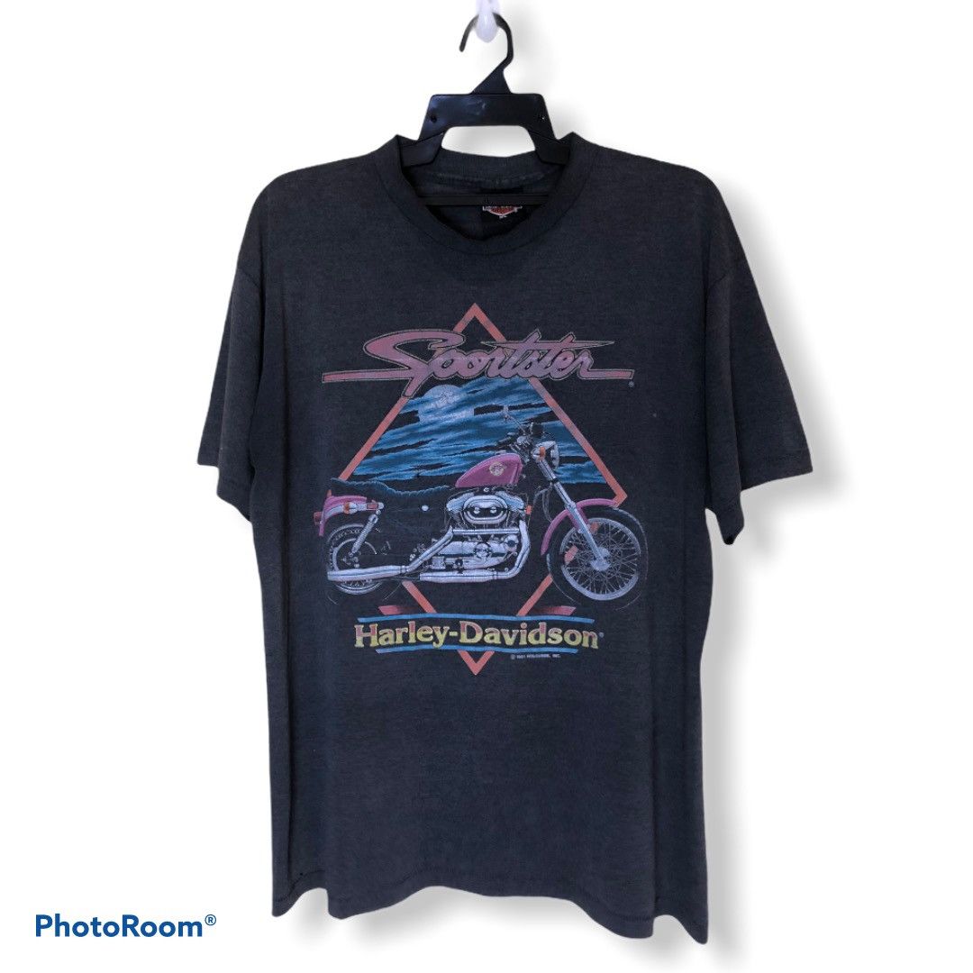 Harley Davidson × Vintage Vintage 90s Harley Davidson material 50/50 single stich Size US XL / EU 56 / 4 - 1 Thumbnail