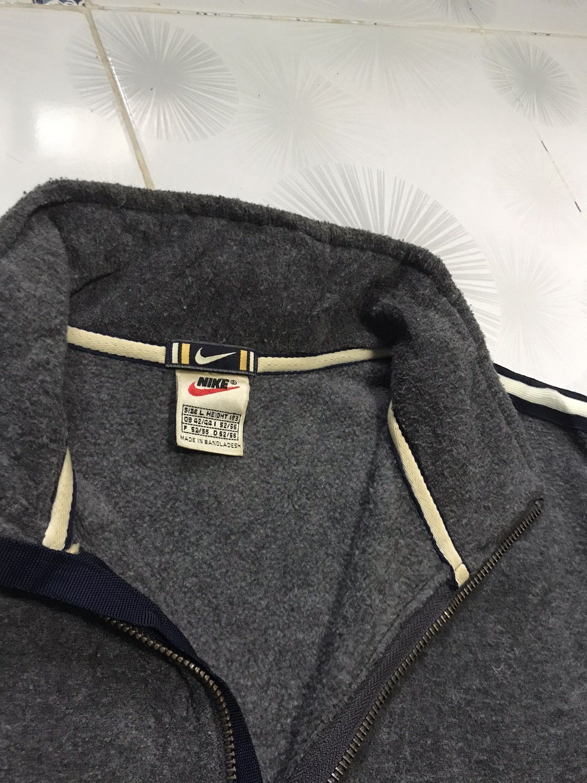 Nike × Vintage Vintage Nike Half Zipper Fleece Jacket Size US L / EU 52-54 / 3 - 9 Thumbnail