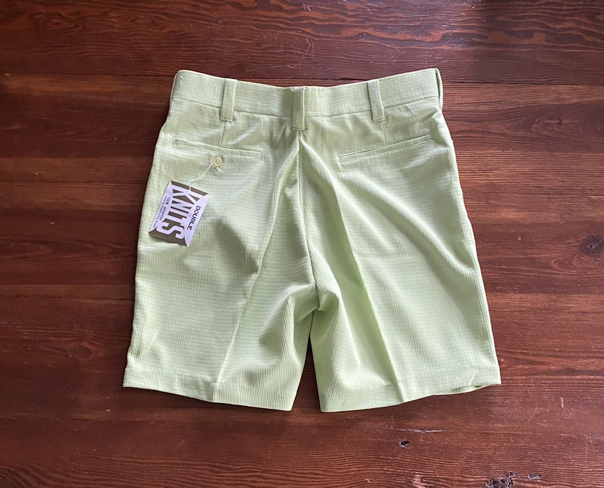 Vintage Vintage NWT 60’s Double Knit Yellow Green Polyester Shorts Size US 33 - 5 Thumbnail