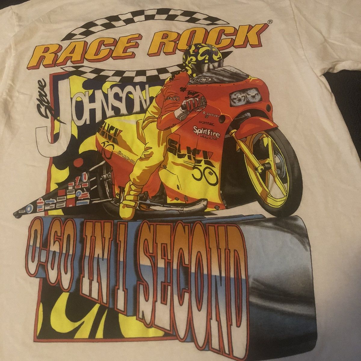 Vintage Vintage 90s Race Rock Orlando Steve Johnson 0 to 60 Logo Tee Size US M / EU 48-50 / 2 - 4 Thumbnail