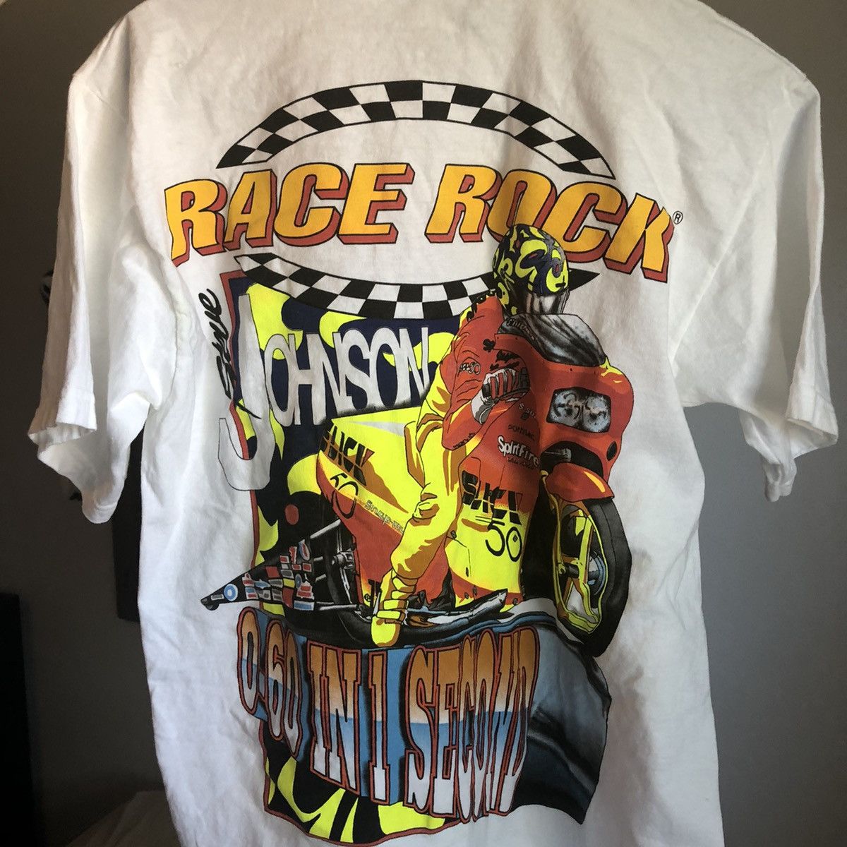Vintage Vintage 90s Race Rock Orlando Steve Johnson 0 to 60 Logo Tee Size US M / EU 48-50 / 2 - 3 Thumbnail