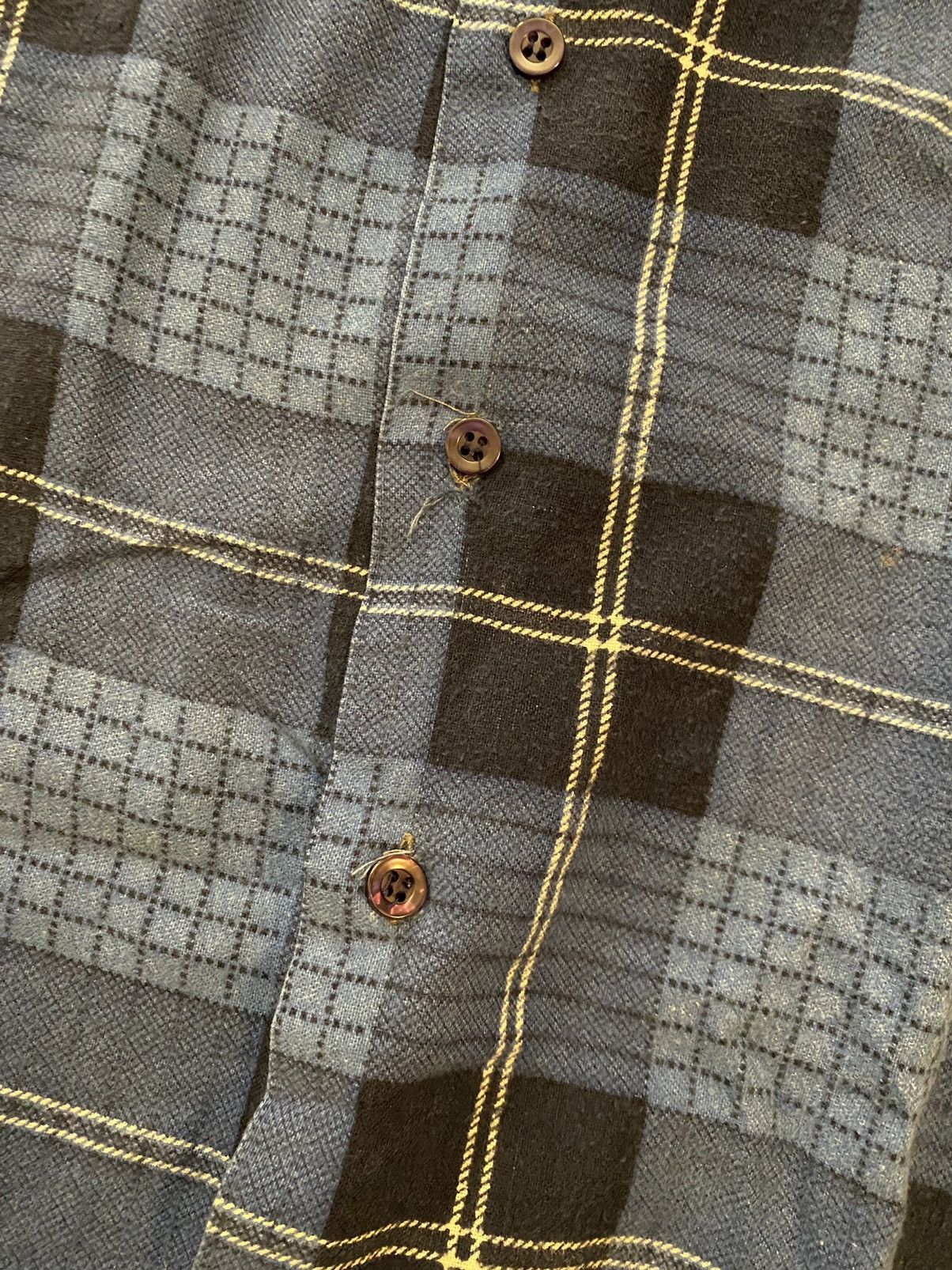 Dickies Vintage 80’s Dickies Blue Plaid Thin Flannel Button Up Size US S / EU 44-46 / 1 - 6 Thumbnail