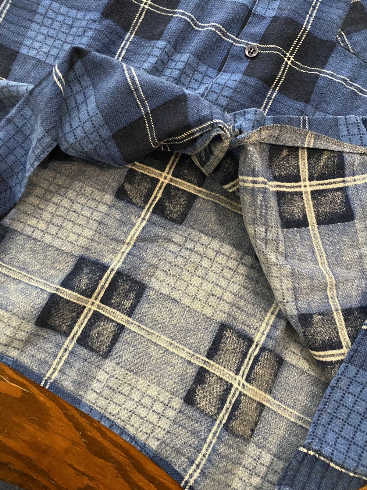 Dickies Vintage 80’s Dickies Blue Plaid Thin Flannel Button Up Size US S / EU 44-46 / 1 - 10 Thumbnail